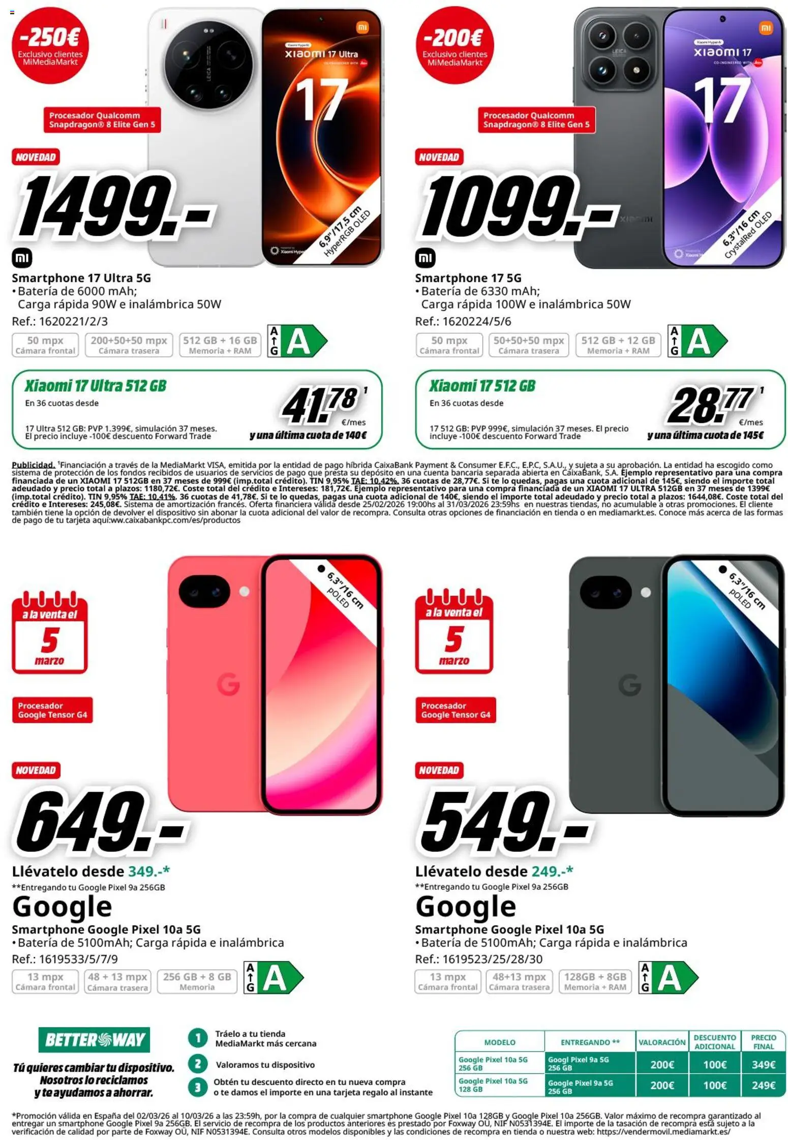 Media Markt folleto │ válido desde el 02.03.2026 | Página: 2 | Productos: Té, Smartphone, Cámara, Batería