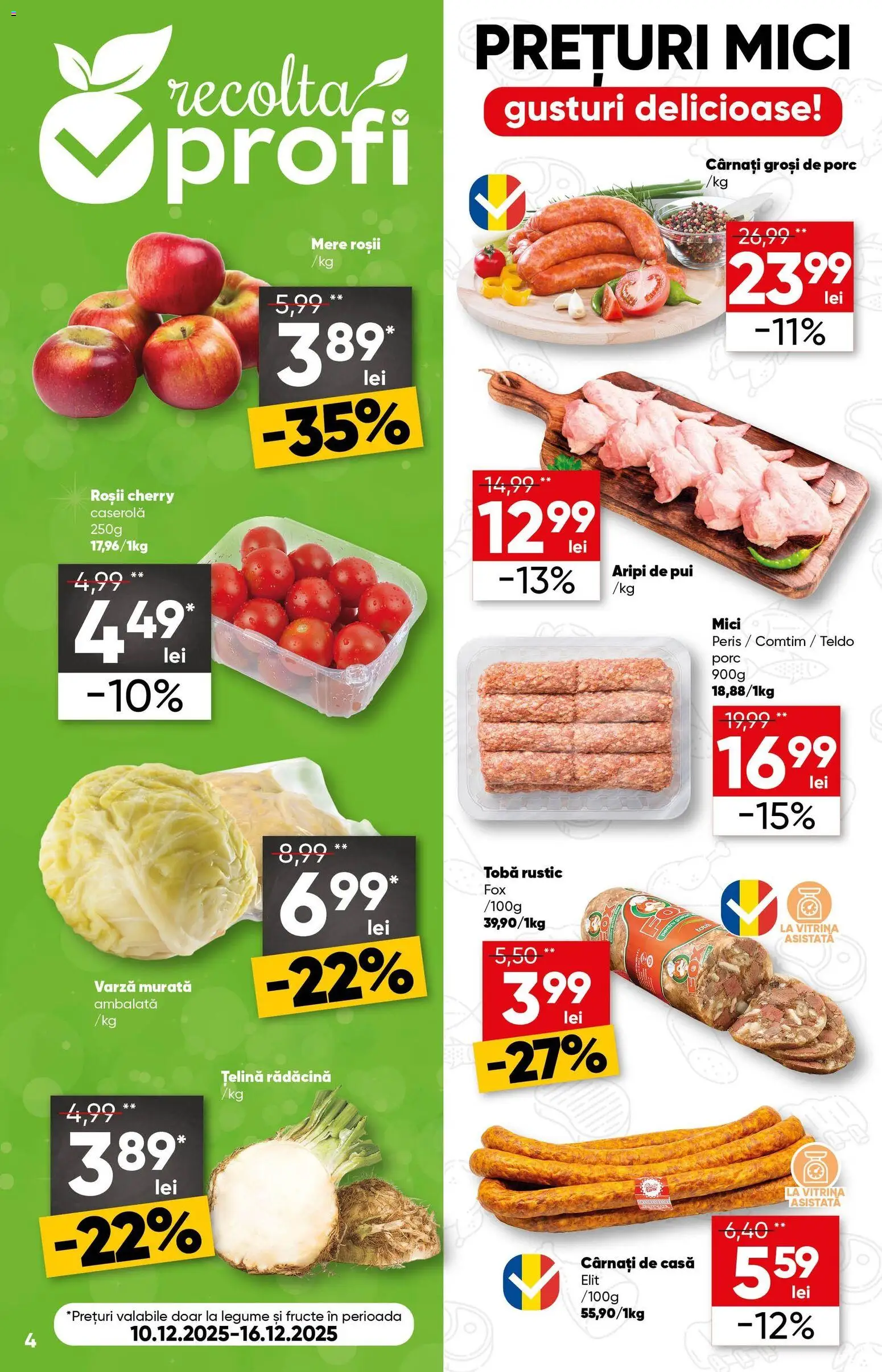 Noul catalog Profi – valabil de la 10.12.2025 | Pagină: 4 | Produse: Hacıyatmaz Kedi Oyuncağı, Mici, Mere, Fructe