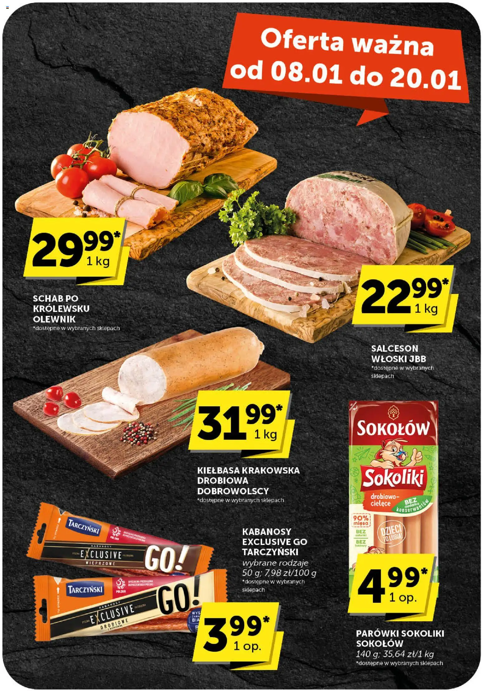 ABC Gazetka od 08.01.2026 | Strona: 18 | Produkty: Kiełbasa, Parówki sokoliki, Kabanosy, Kiełbasa krakowska
