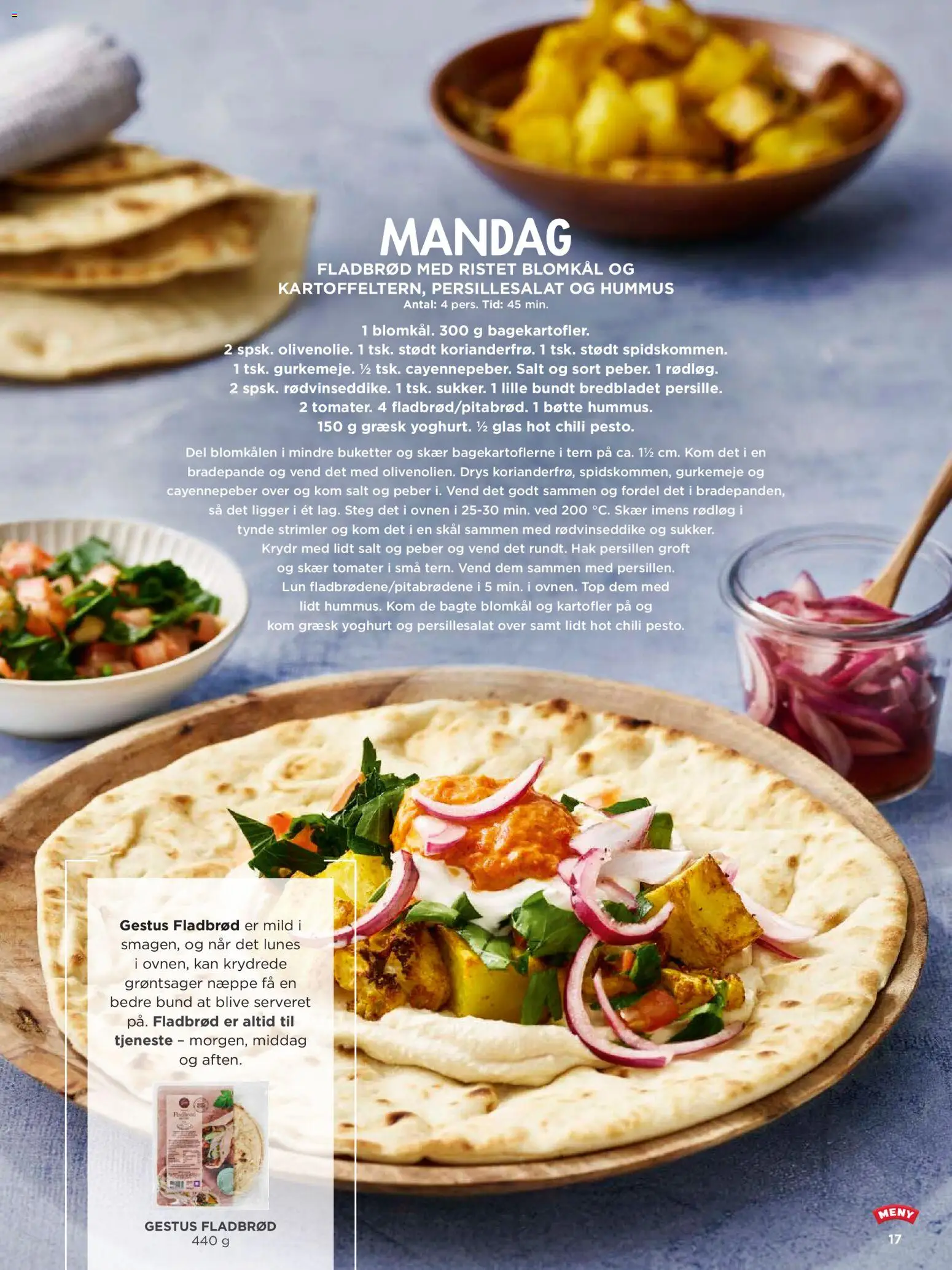 Meny tilbudsavis – gyldig fra 01.02.2026 | Side: 17 | Produkter: Tomater, Rødløg, Salt, Blomkål