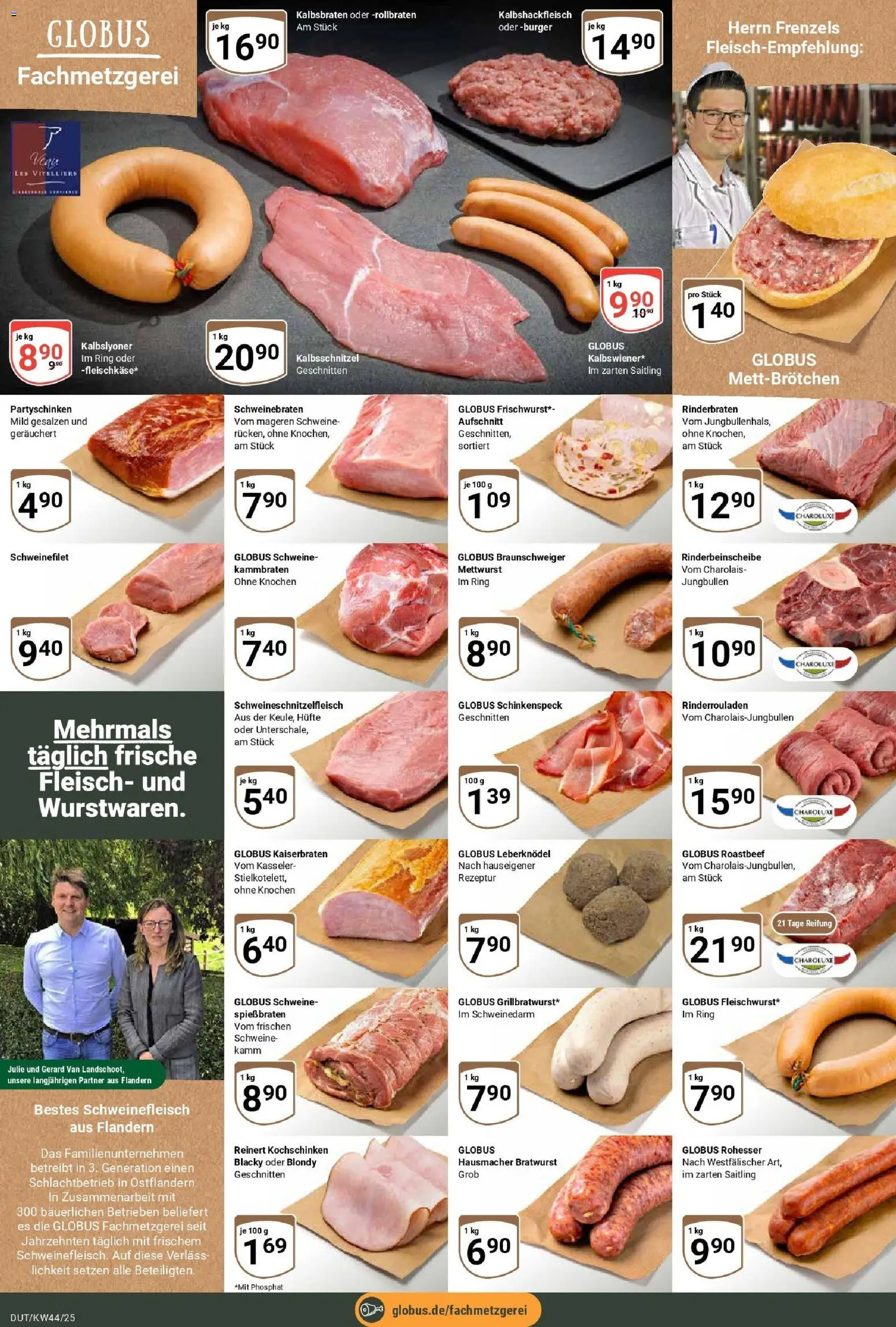 Globus prospekt Wetzlar-Dutenhofen	 – gültig ab 26.10.2025 | Seite: 11 | Produkte: Rinderrouladen, Rinderbraten, Bratwurst, Schweinefilet