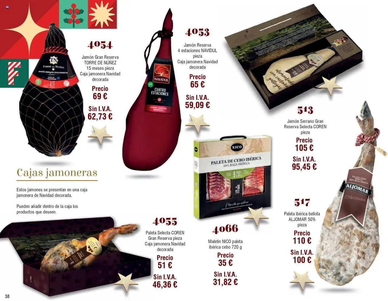 Froiz Catálogo Lotes y Cestas │ válido desde el 16.10.2025 | Página: 38 | Productos: Jamón serrano, Jamón, Caja