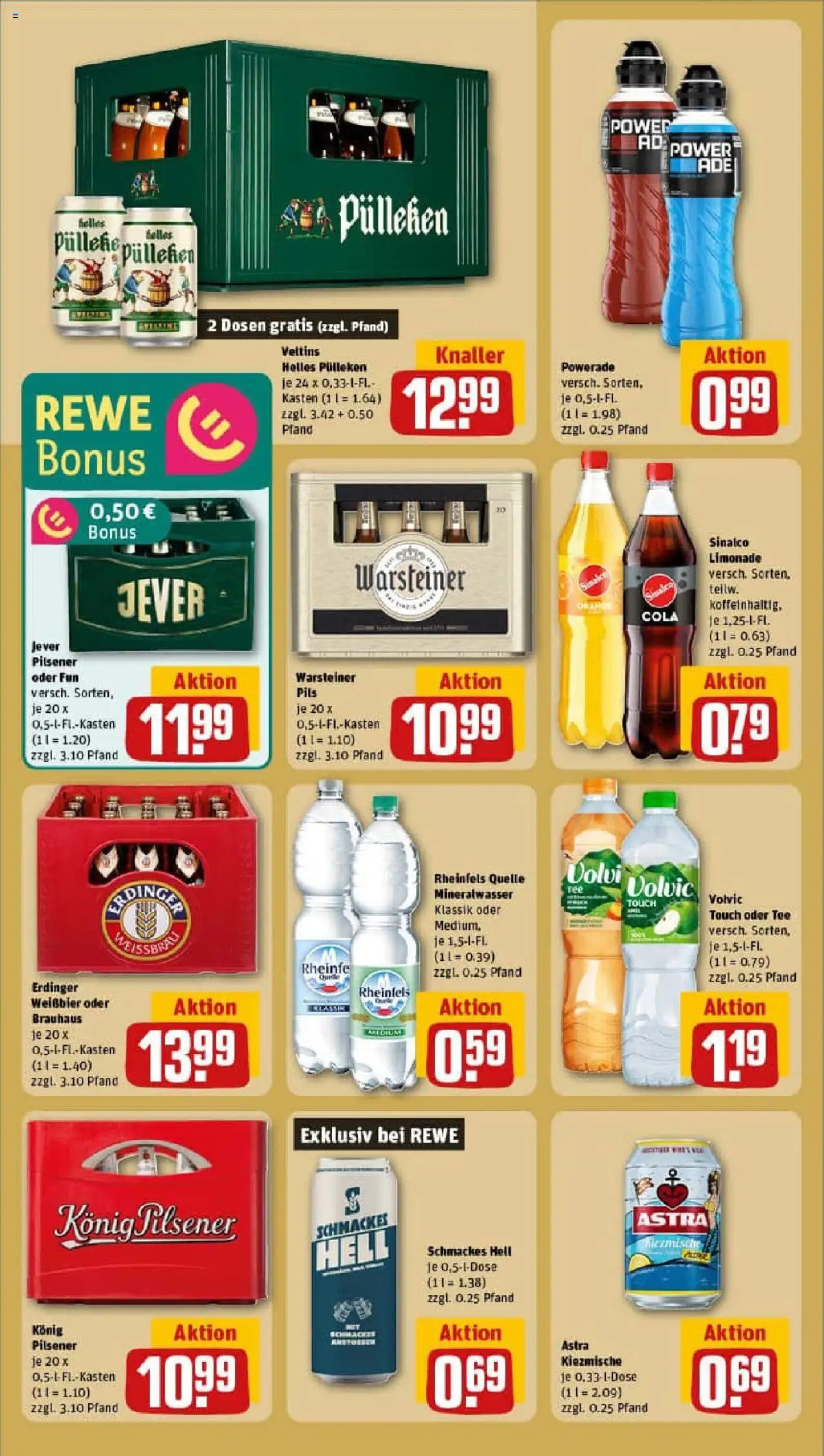 Rewe prospekt Datteln	 - gültig ab dem 20.07.2025 | Seite: 20 | Produkte: Sinalco, Cola, Astra, Volvic