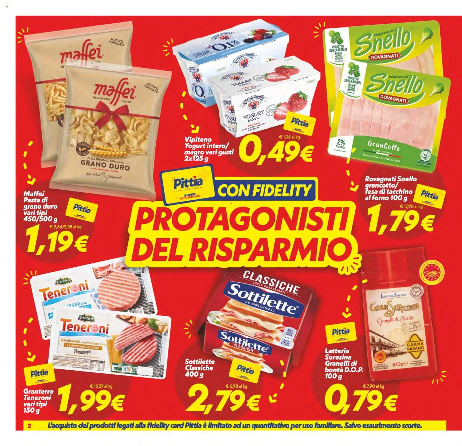 Volantino SuperConveniente del 24.02.2026 | Pagina: 2 | Prodotti: Prosciutto Cotto, Yogurt, Tacchino, Pasta