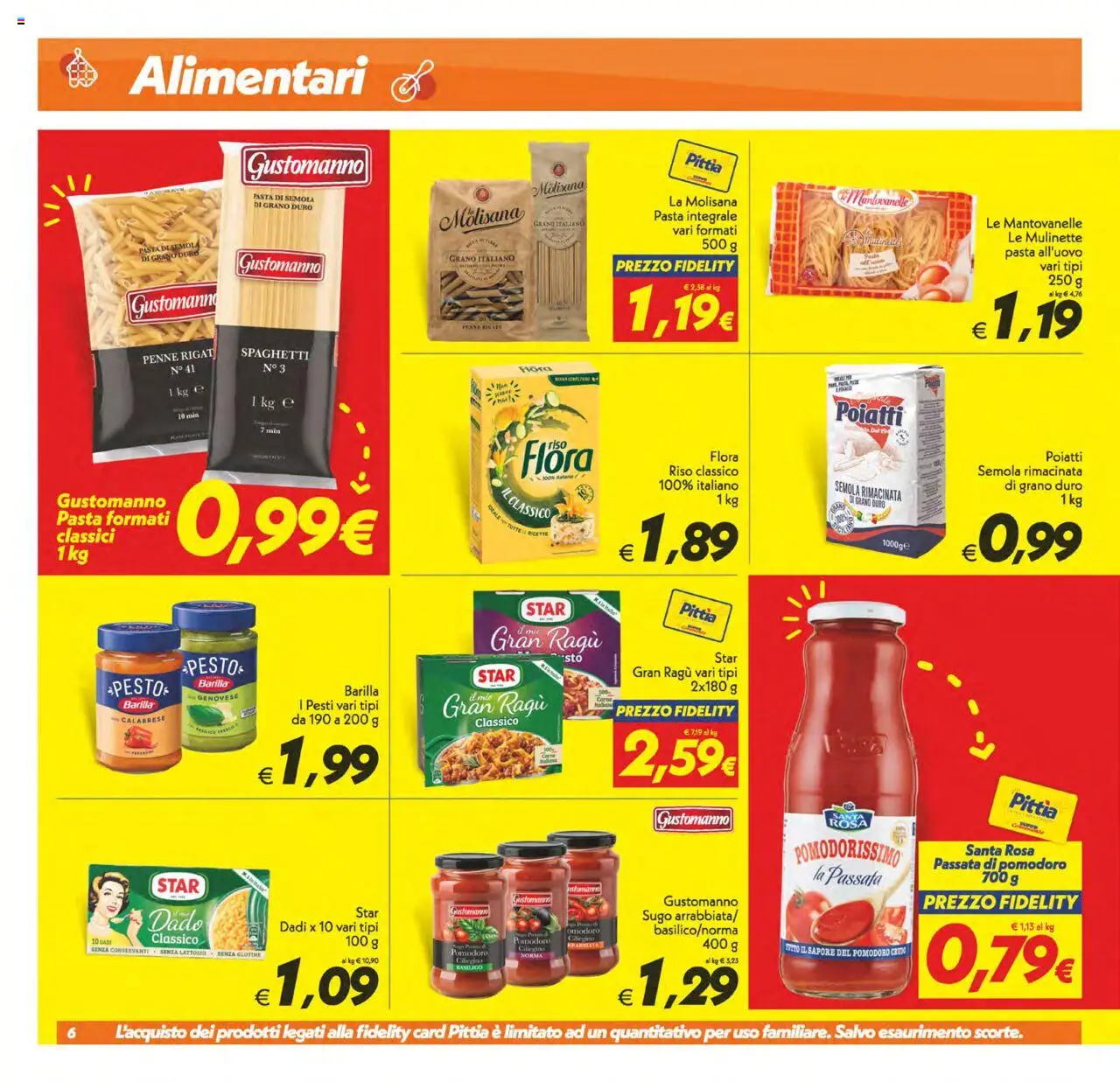 Volantino SuperConveniente del 03.10.2025 | Pagina: 6 | Prodotti: Pomodoro, Pasta, Pesto, Ragú