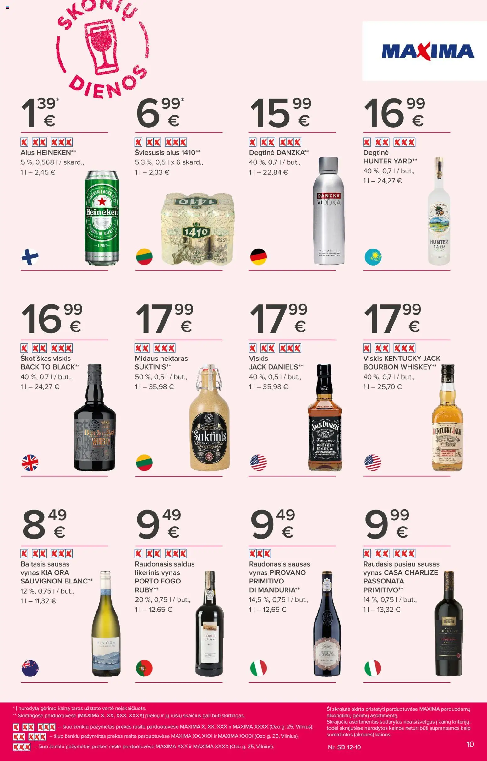 MAXIMA akcijos nuo 27.11.2025 | Puslapis: 10 | Prekių: Degtinė, Viskis, Vynas, Alus