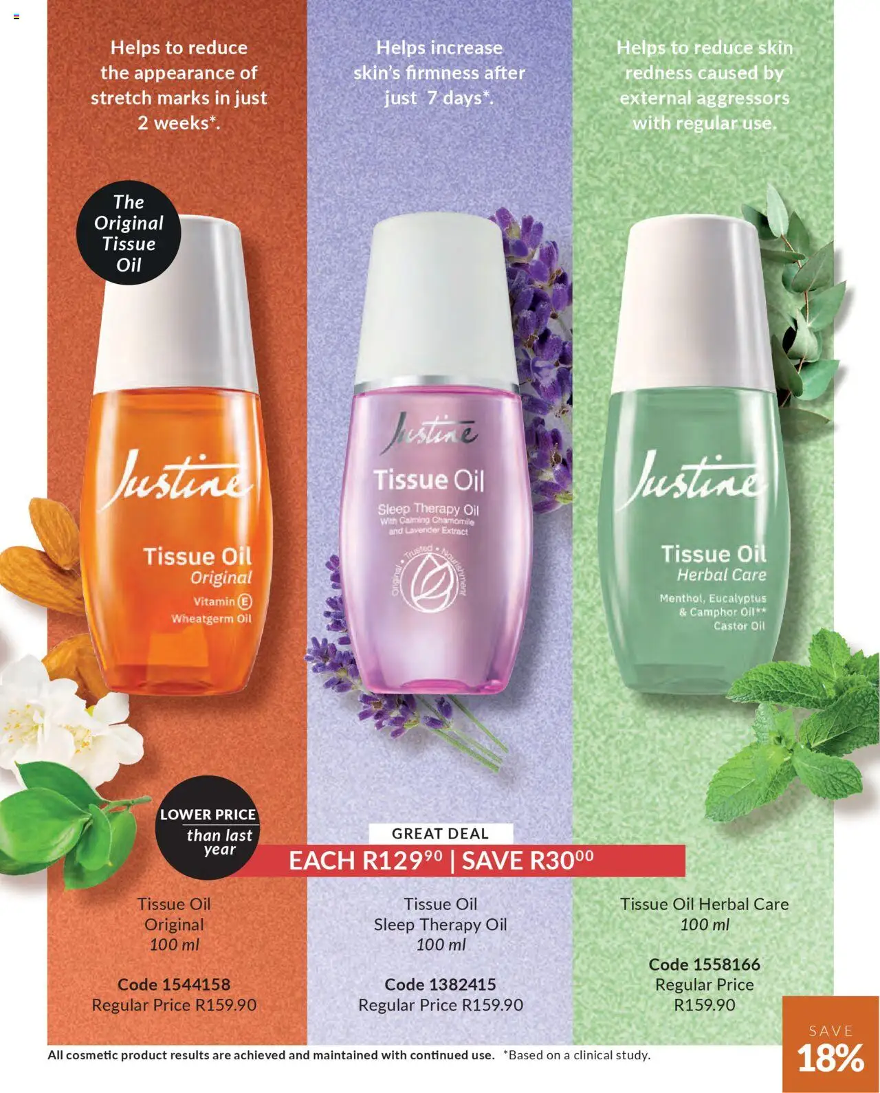 New Justine catalogue – valid from 19.09.2025 | Page: 9 | Products: Tissue oil, Oil
