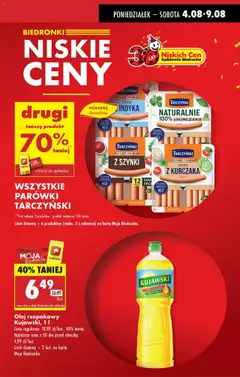 Biedronka gazetka od 04.08.2025 | Strona: 5 | Produkty: Karta, Olej rzepakowy, Parówki, Olej