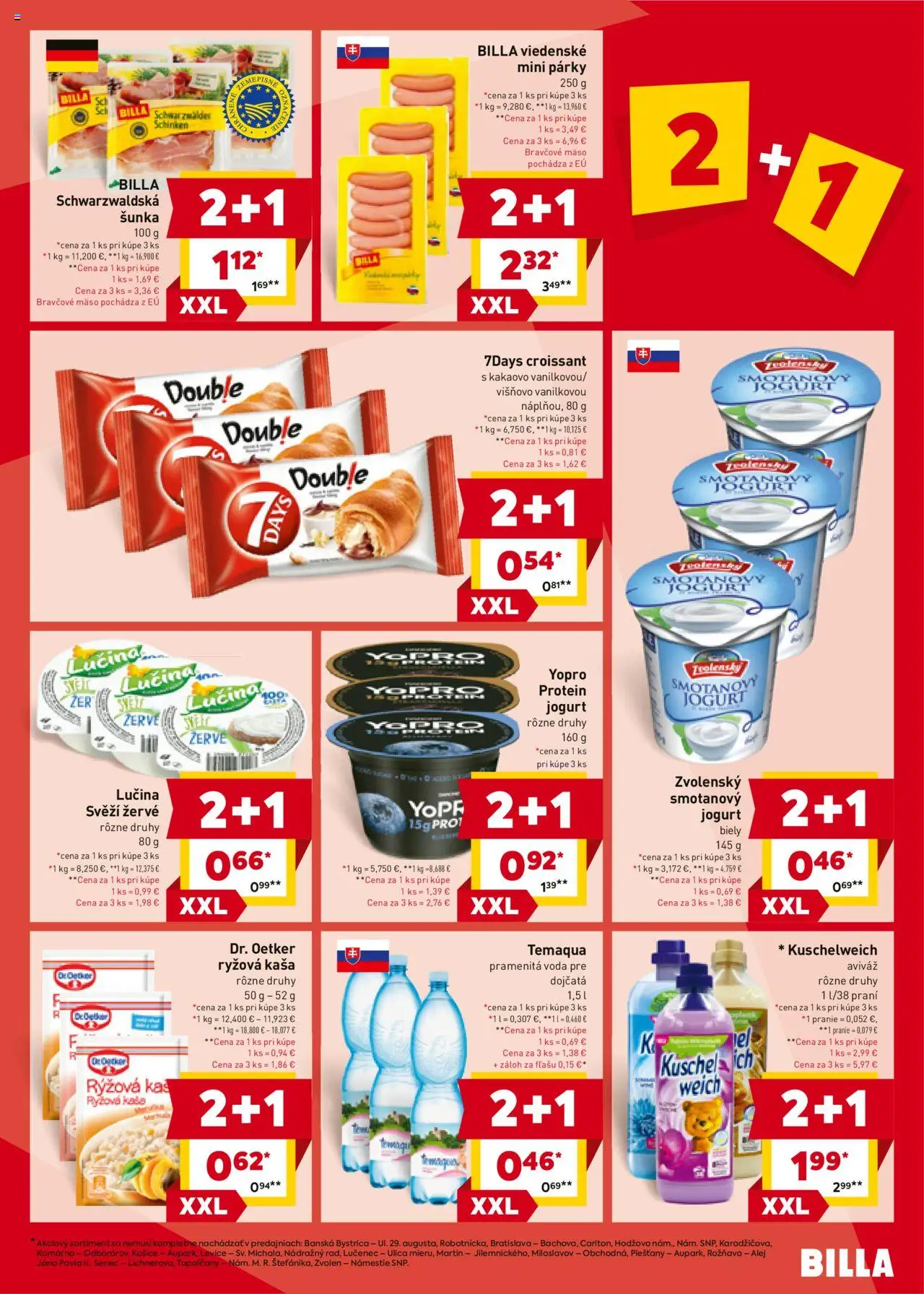 Billa leták │ platný od 18.06.2025 | Strana: 7 | Produkty: Jogurt, Šunka, Protein, Voda