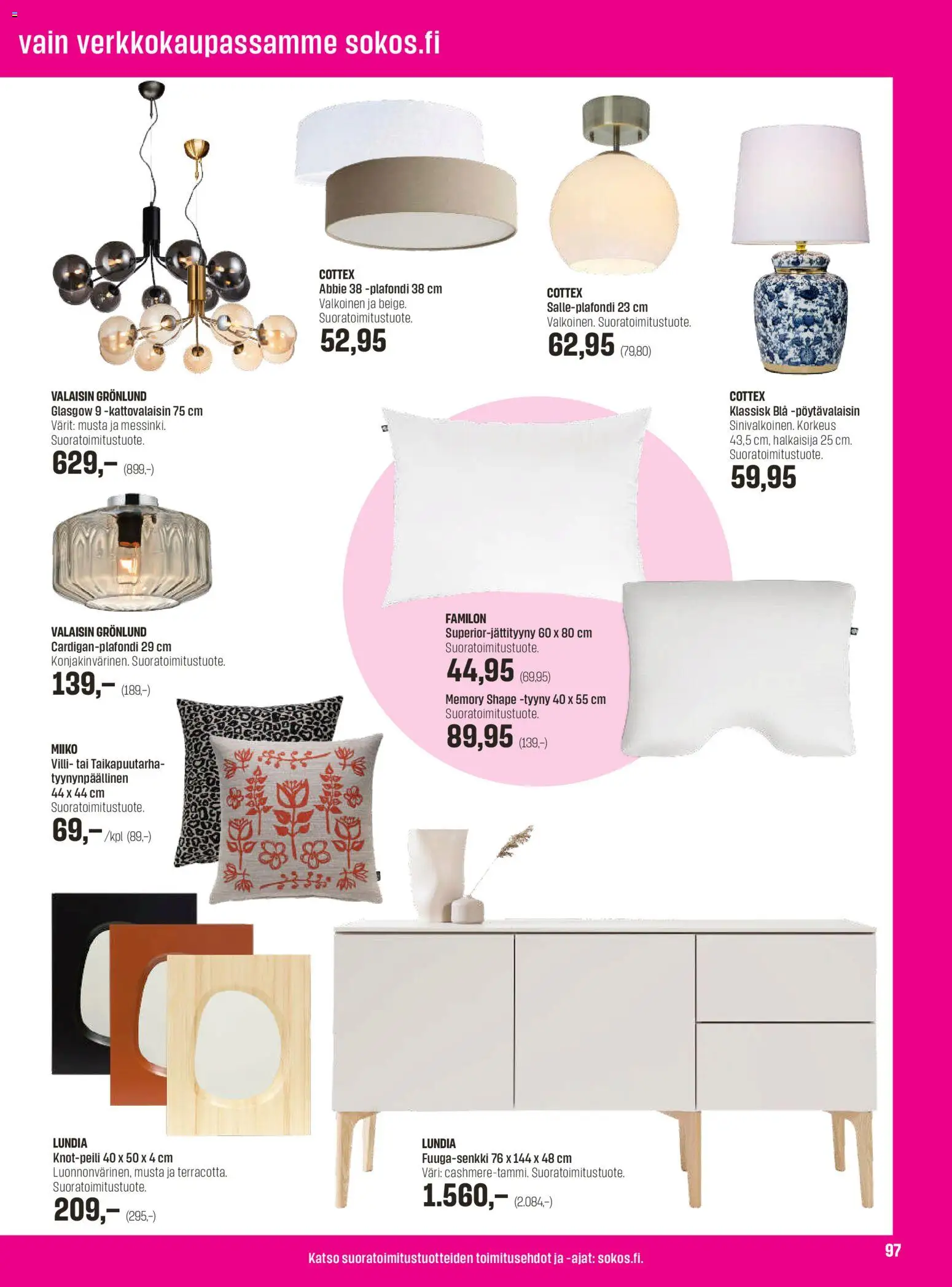 Sokos tarjoukset - Emotion 3plus1 – voimassa 25.03.2026 alkaen | Sivu: 97 | Tuotteet: Tyyny, Pöytävalaisin