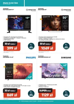 Pogląd oferty "Max elektro Gazetka" - ważna od 15.12.2025 | Strona: 10 | Produkty: Telewizor, Audio, Adapter, USB