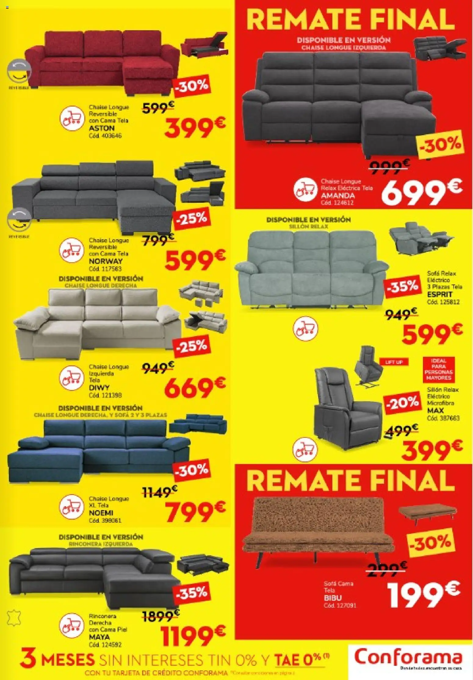 Conforama folleto │ válido desde el 15.01.2026 | Página: 3 | Productos: Sofá cama, Cama, Sofá, Sillón