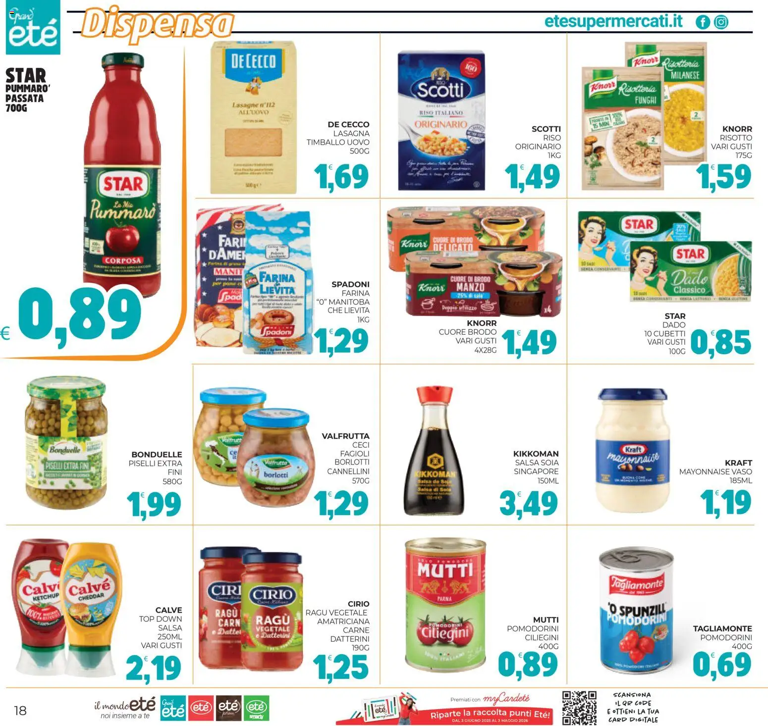 Volantino Eté del 27.02.2026 | Pagina: 18 | Prodotti: Ceci, Cannellini, Salsa, Piselli