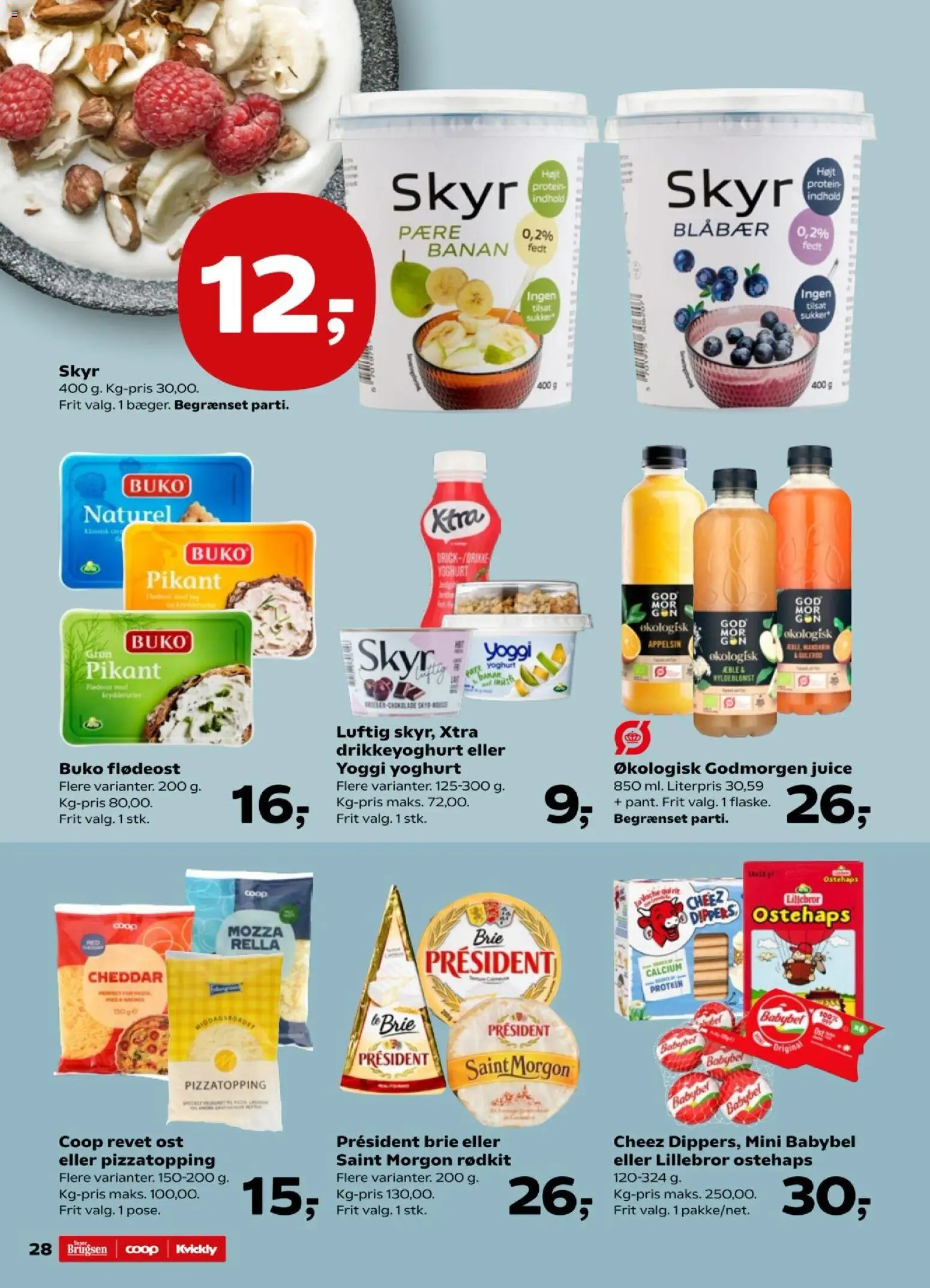Kvickly tilbudsavis – gyldig fra 30.01.2026 | Side: 30 | Produkter: Blåbær, Juice, Skyr, Flødeost