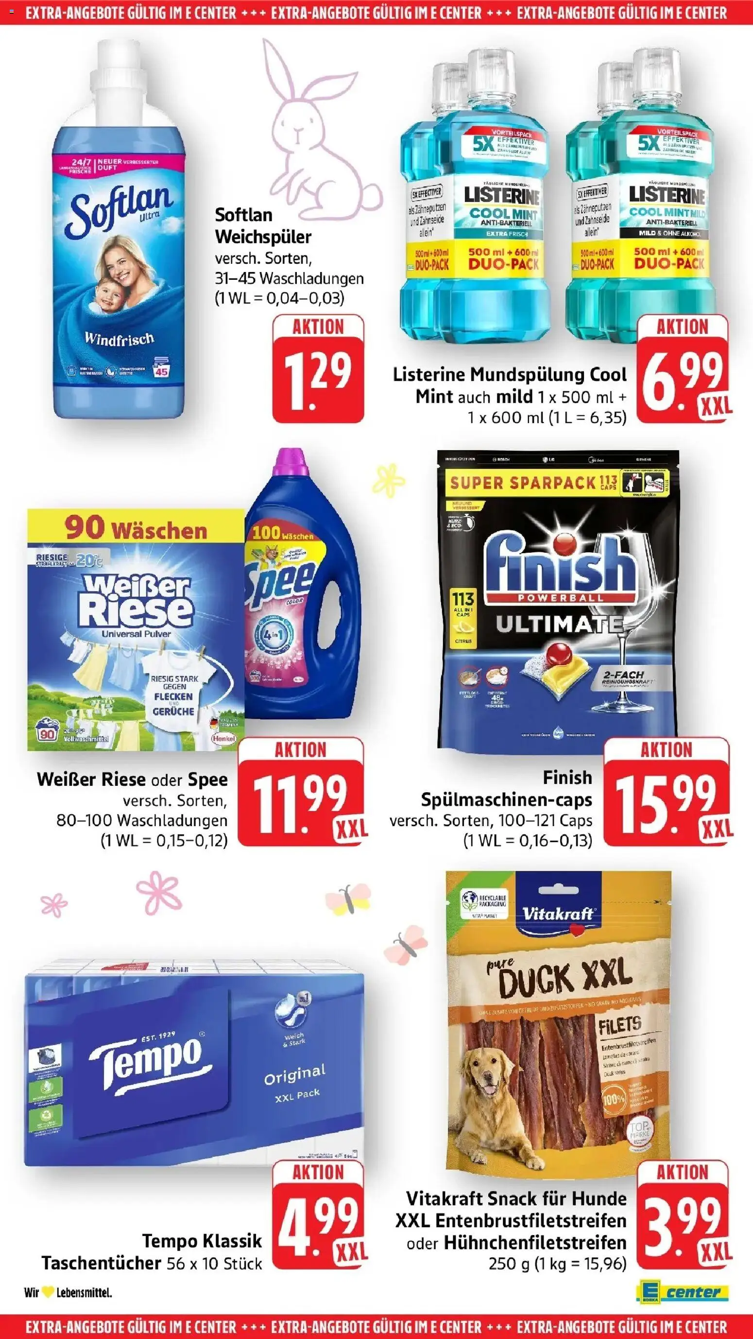 E center Prospekt Nürtingen	 – gültig ab 29.03.2026 | Seite: 62 | Produkte: Finish, Spee, Weichspüler, Getreide