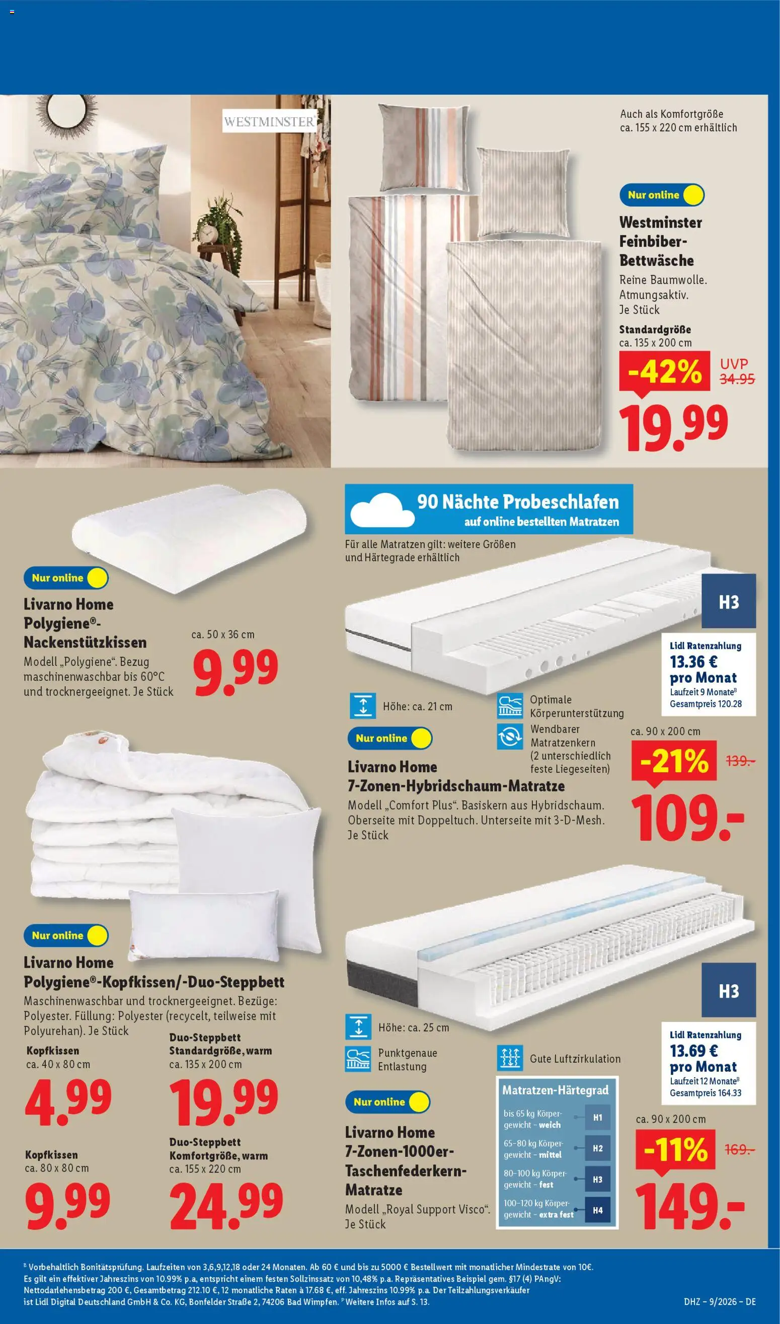 Lidl Prospekt Heppenheim – gültig ab 23.02.2026 | Seite: 47 | Produkte: Gewicht, Matratze, Bad, Kopfkissen