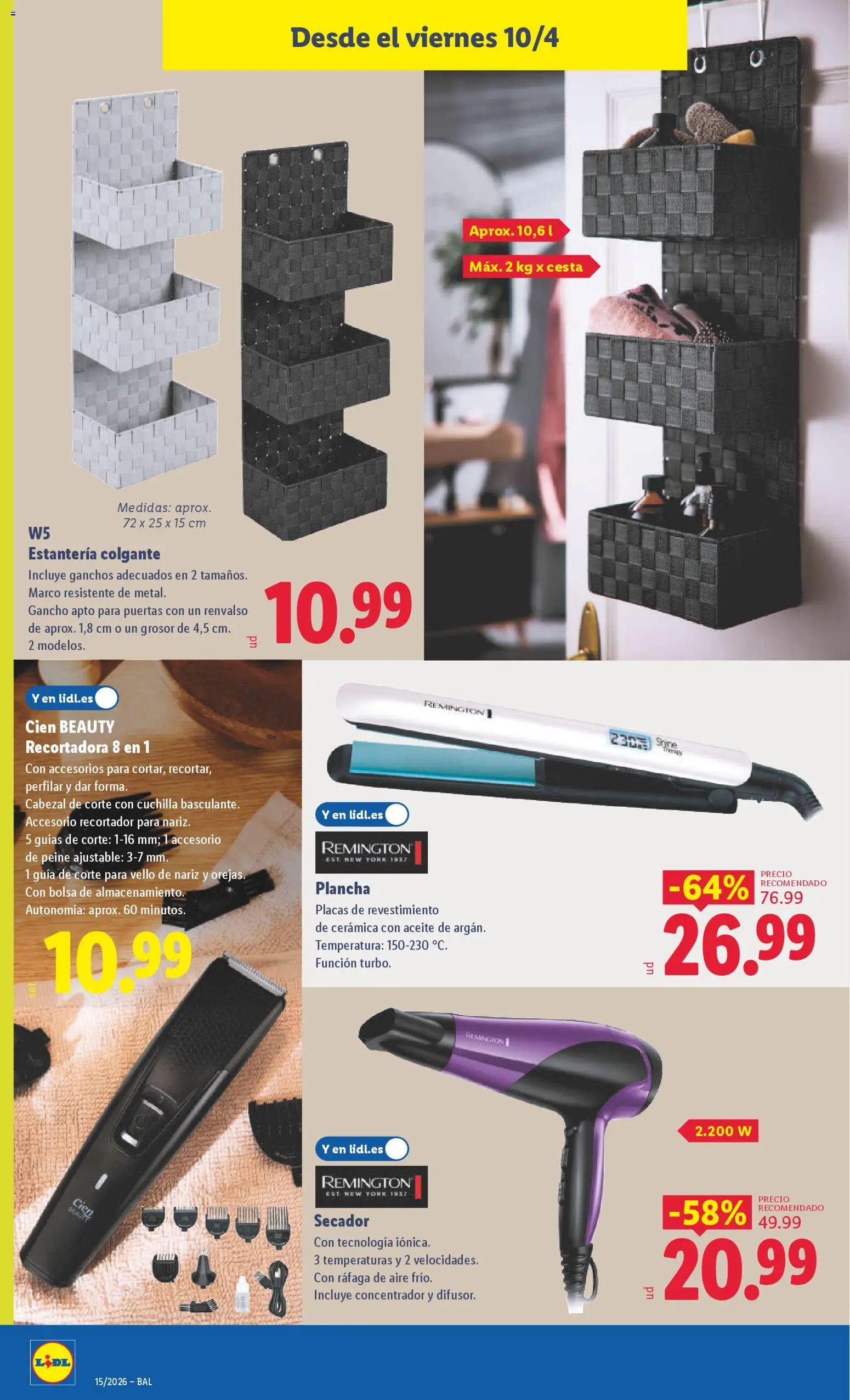 Lidl folleto de bazar │ válido desde el 06.04.2026 | Página: 14 | Productos: Aceite, Bolsa, Marco, Cesta