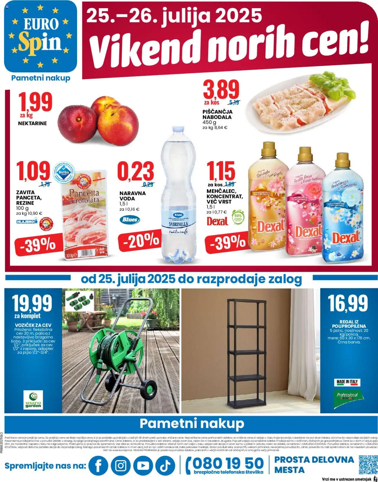 Eurospin - Kranj │ velja od 24.07.2025 | Stran: 16 | Izdelki: Adapter, Regal, Voziček, Nektarine