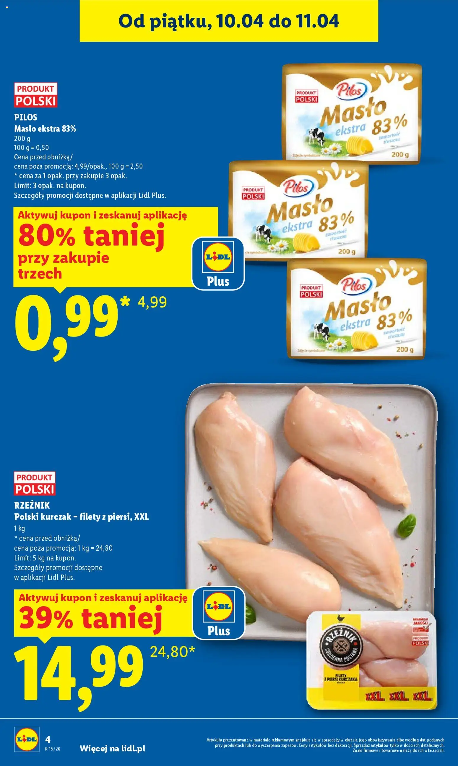 Lidl Polsko leták od 09.04.2026 | Strana: 4 | Produkty: Máslo