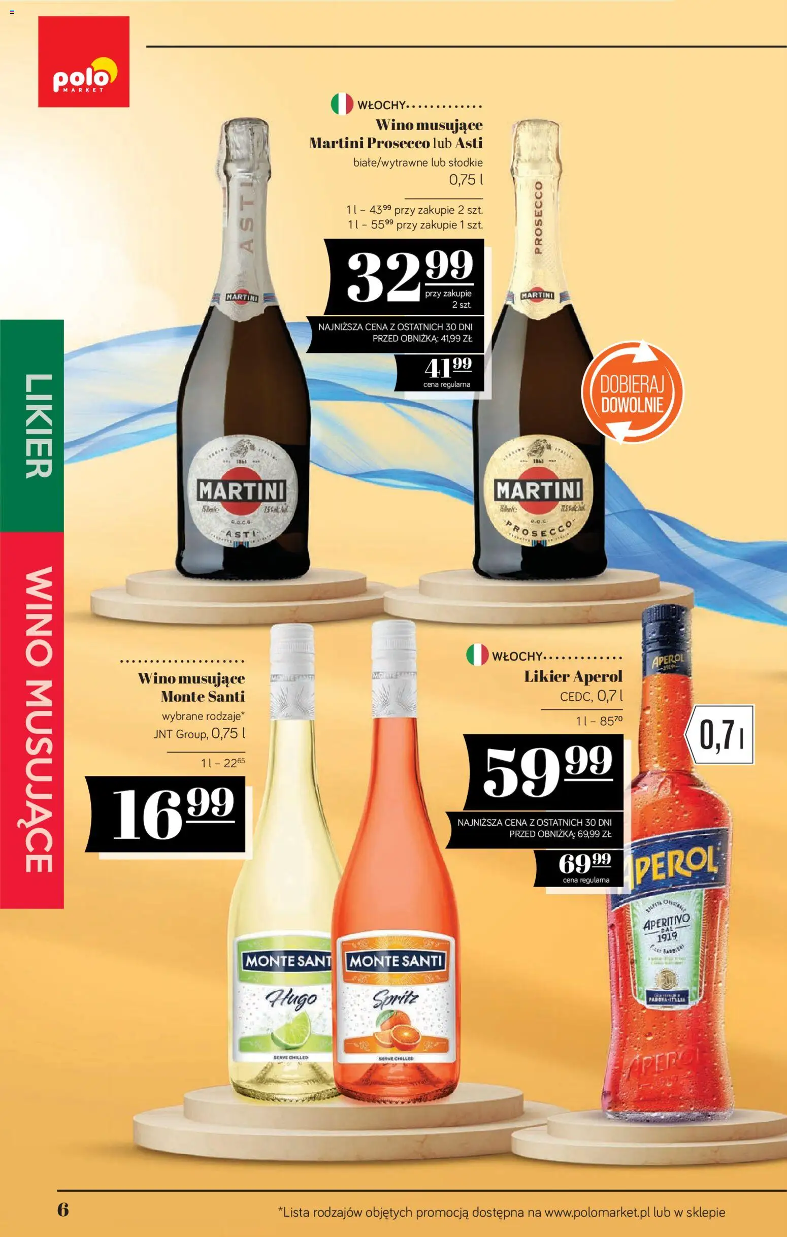 POLOmarket Katalog - Alkoholi od 14.11.2025 | Strona: 6 | Produkty: Monte Santi, Wino, Aperol, Prosecco