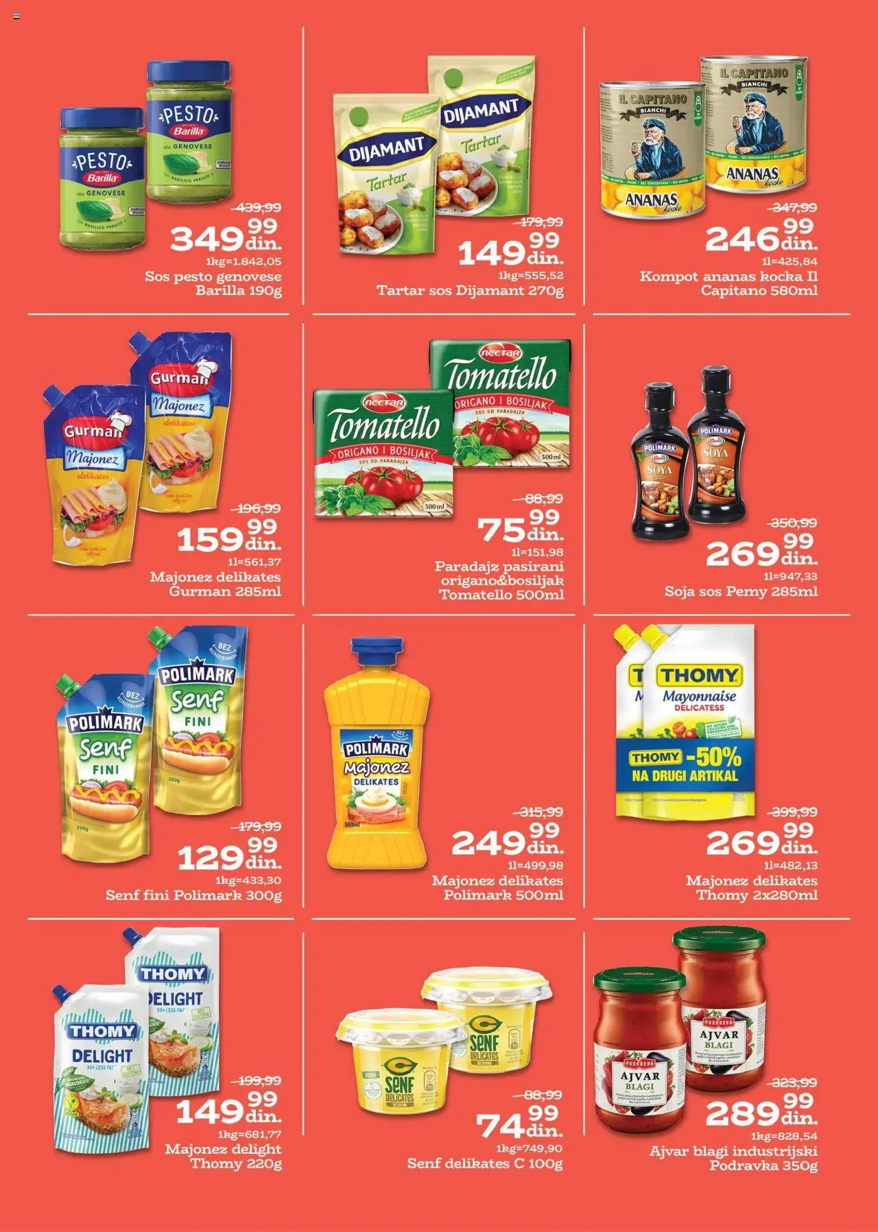 Univerexport katalog - važi od 29.09.2025 | Strana: 14 | Proizvode: Majonez, Ajvar, Senf, Sos