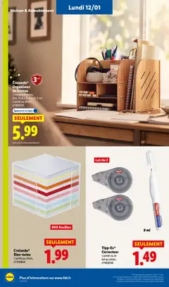 LIDL - Prévisualisation de LIDL catalogue semaine 2 valide à partir de 08.01.2026 | Page: 64 | Produits: Bureau, Correcteur