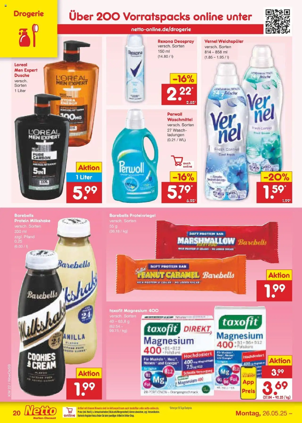 Netto Marken-Discount prospekt Gemmingen	 - gültig ab dem 26.05.2025 | Seite: 32 | Produkte: Perwoll, Deodorant, Shower Gel, Vernel