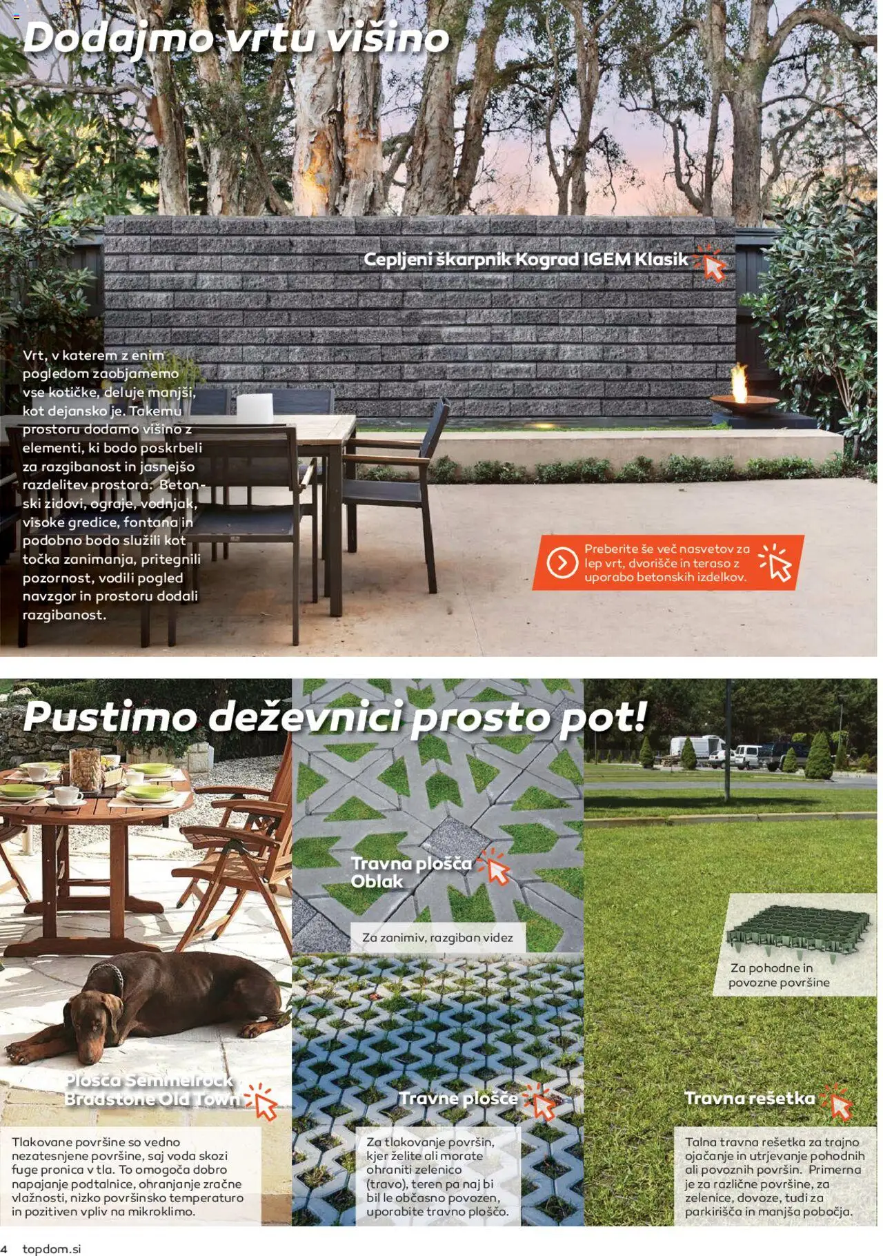 Novi Topdom katalog ponudbe – veljaven od 01.04.2025 | Stran: 4 | Izdelki: Beton, Voda