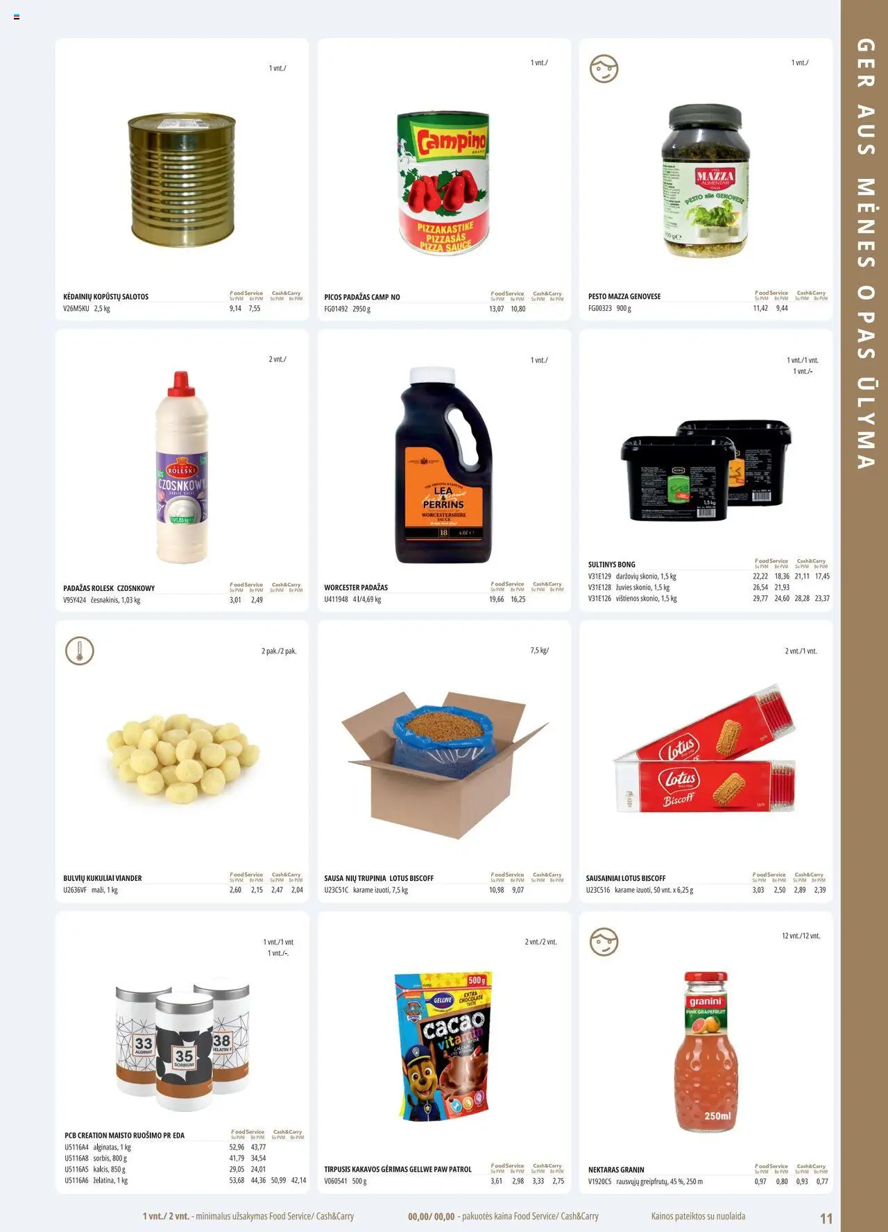 ePromo - Leidinys - Food service│galioja nuo 01.08.2025 | Puslapis: 11 | Prekių: Sausainiai, Salotos, Vištienos, Padažas
