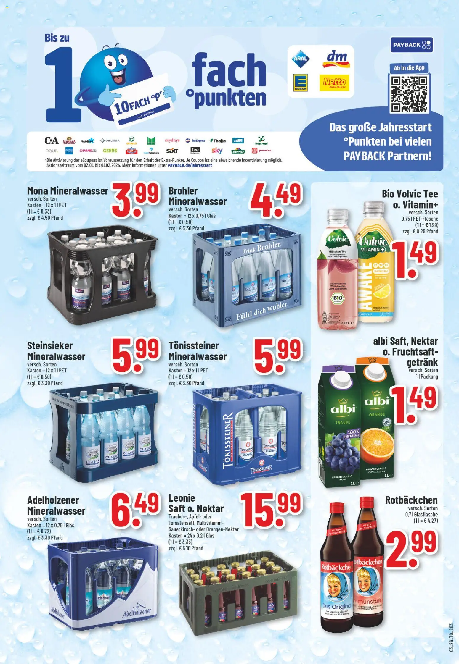 Trinkgut Prospekt – gültig ab 12.01.2026 | Seite: 3 | Produkte: Äpfel, Mineralwasser, Tee, Volvic