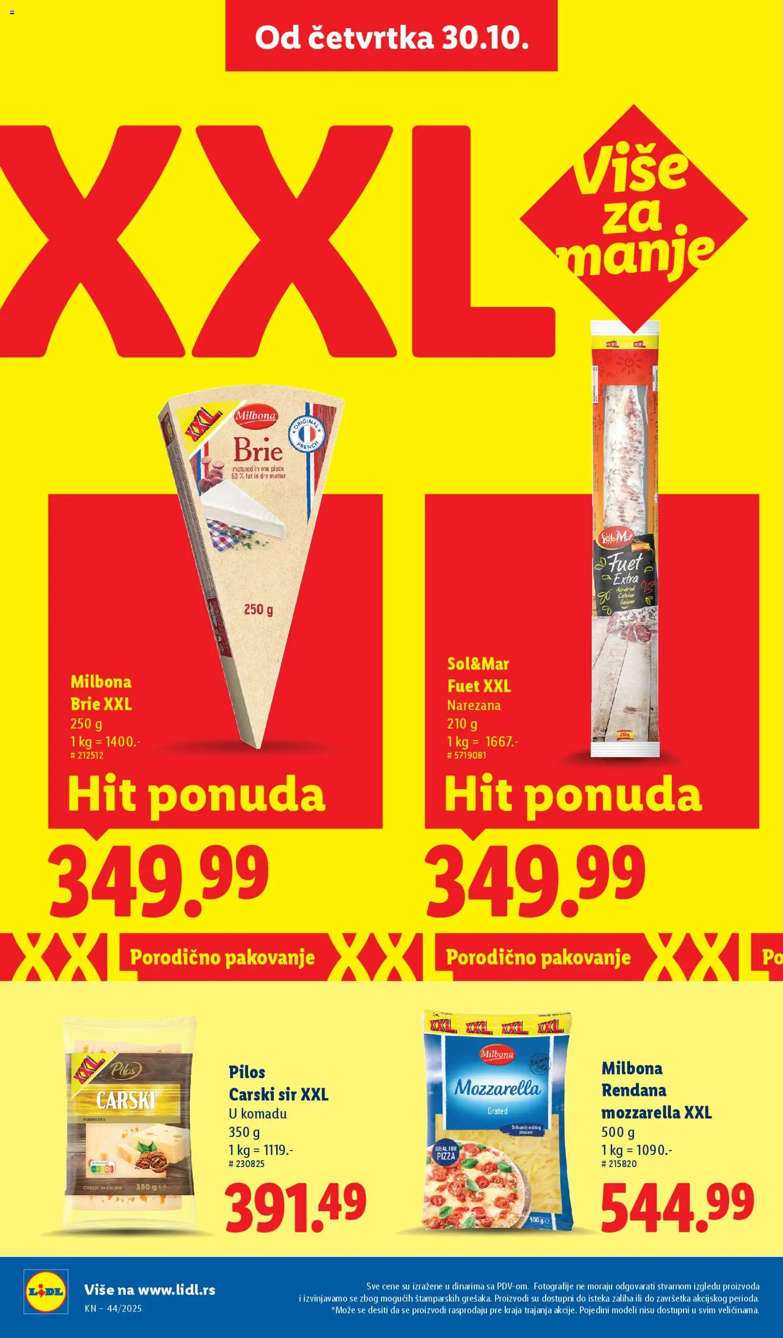 Lidl katalog - važi od 30.10.2025 | Strana: 28 | Proizvode: Pakovanje, Sir, Mozzarella