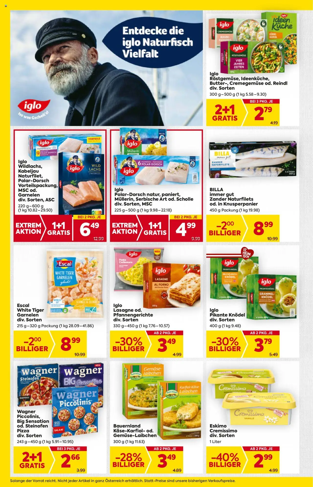 Billa Flugblatt gültig ab 16.10.2025 | Seite: 20 | Produkte: Pasta, Gemüse, Salami, Pizza