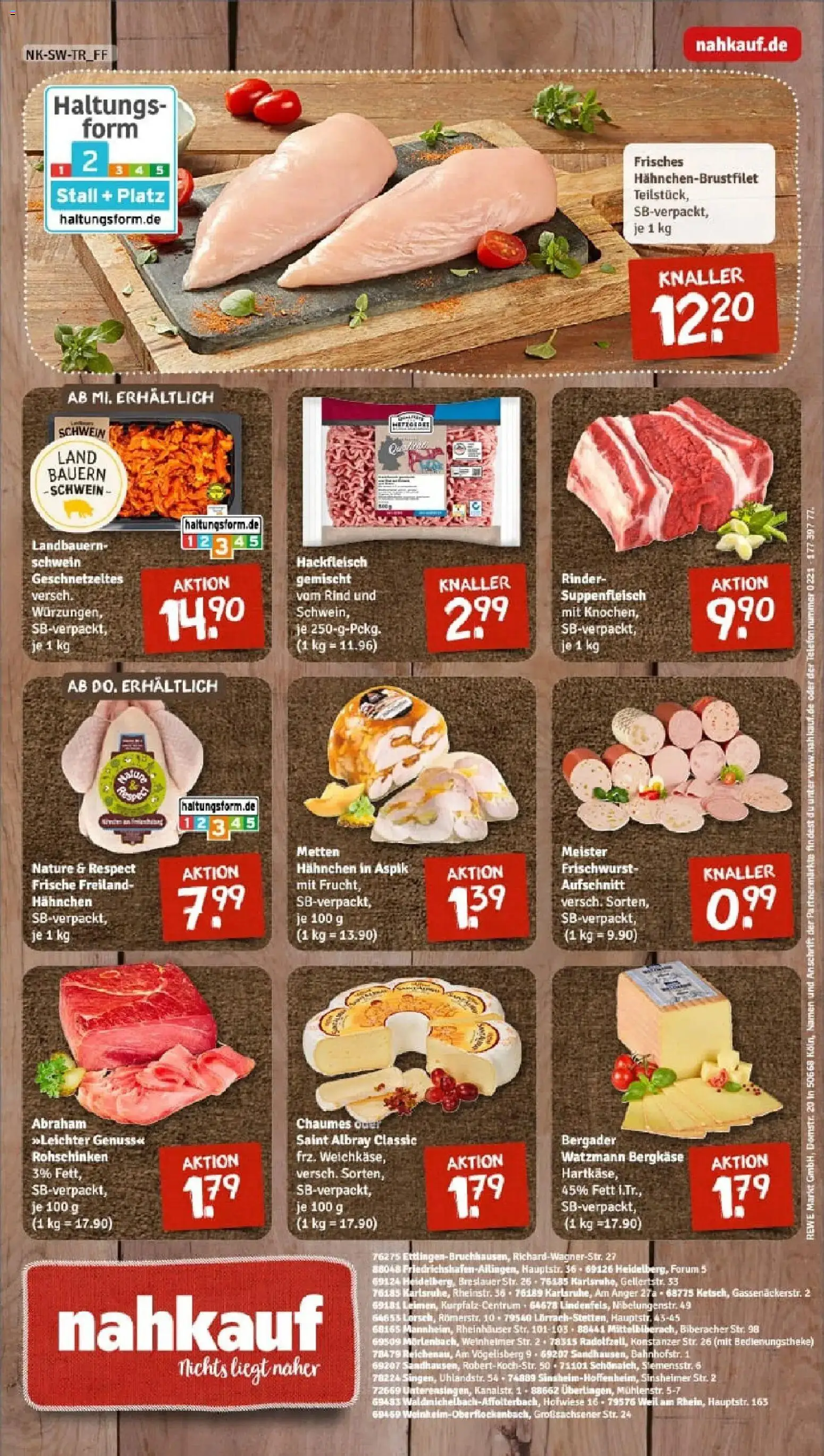 Rewe prospekt Mannheim	 – gültig ab 26.01.2026 | Seite: 8 | Produkte: Hahnchen, Suppenfleisch, Hackfleisch