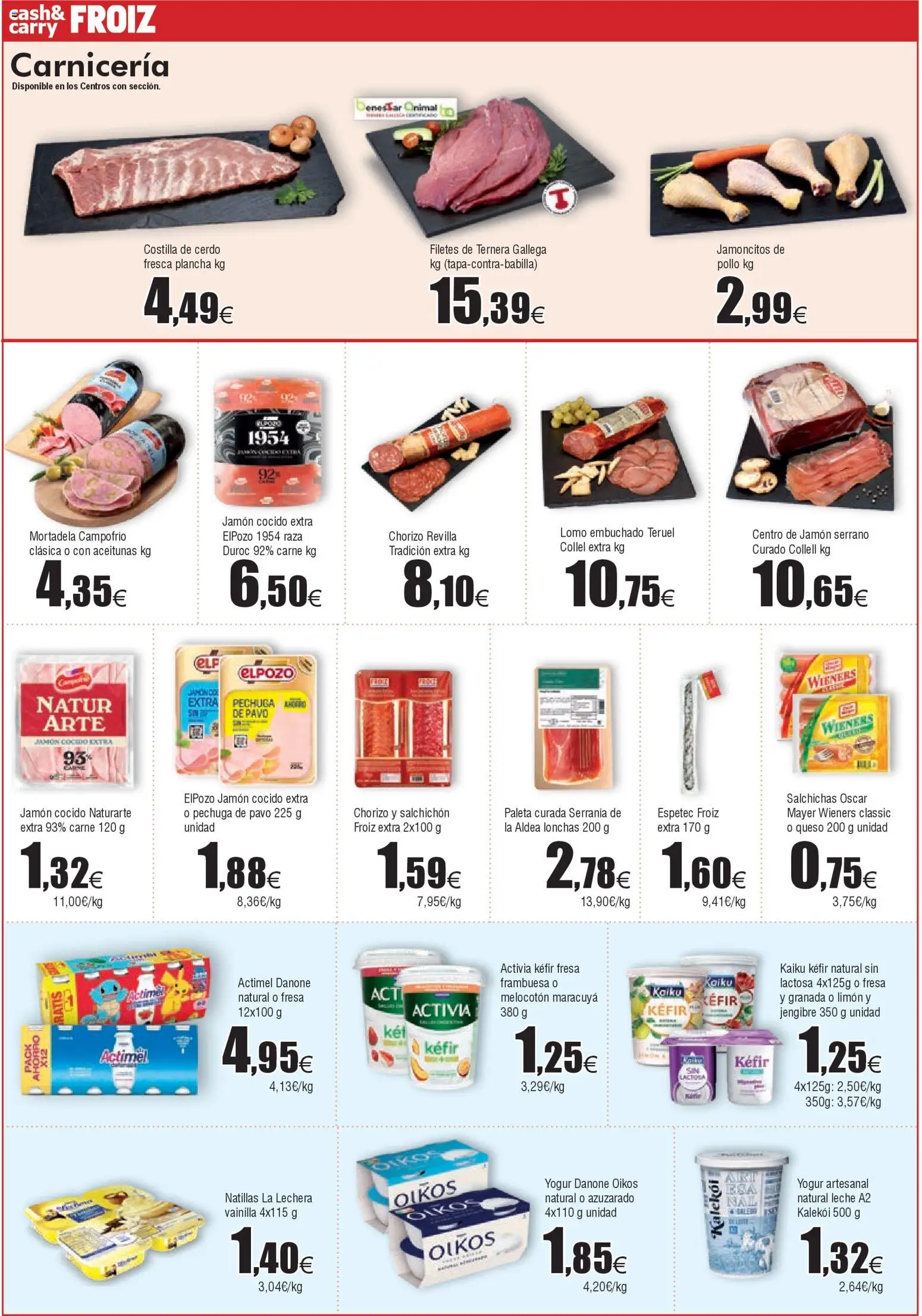 Froiz - Folleto Cash │ válido desde el 07.01.2026 | Página: 10 | Productos: Jamón serrano, Leche, Queso, Plancha