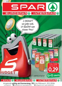 Spar S-Budget ab 19.02.2026 gültig