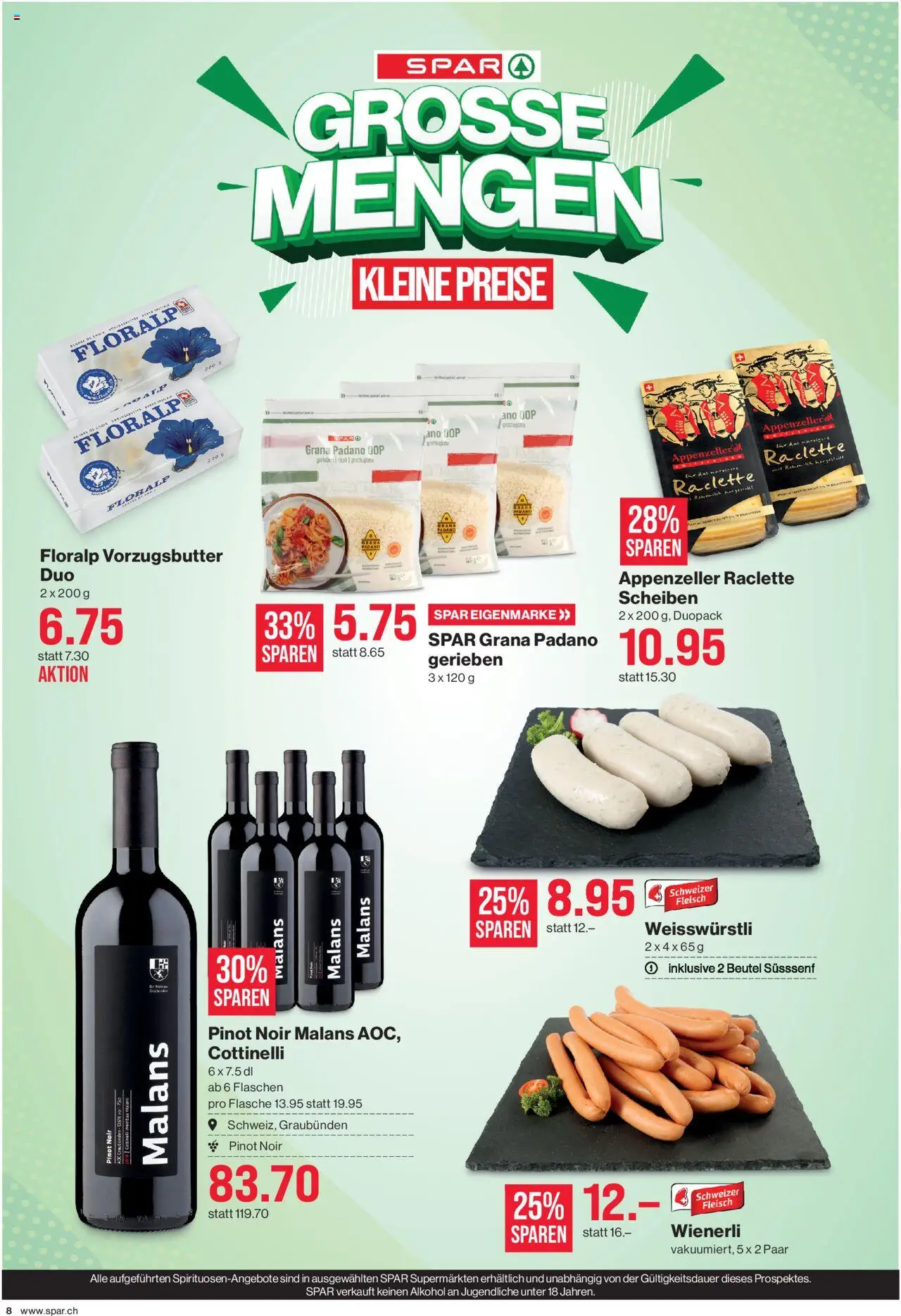 SPAR Aktionen – gültig ab 10.10.2025 | Seite: 8 | Produkte: Raclette