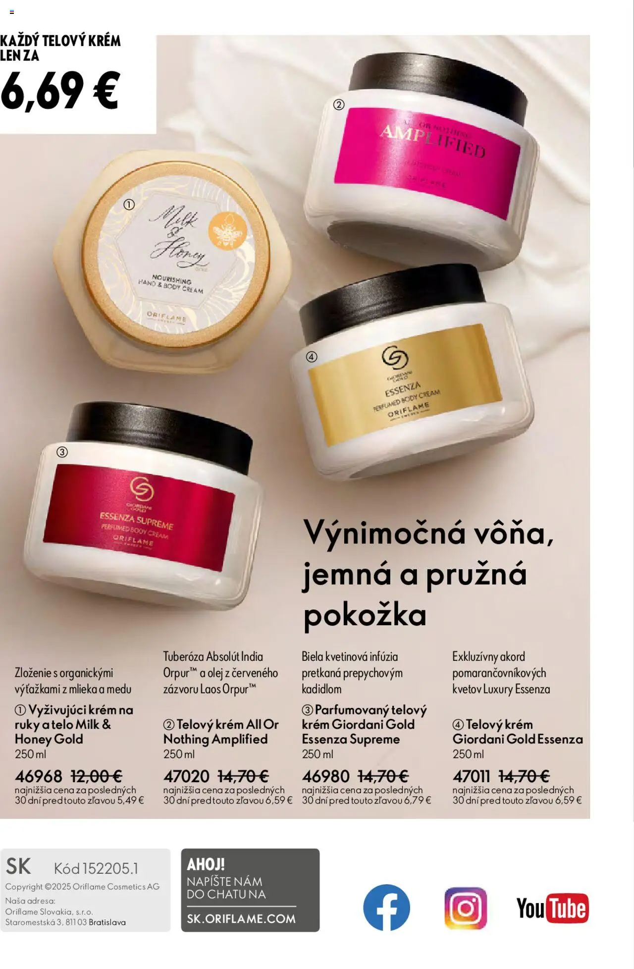 Katalóg Oriflame 13 2025 │ platný od 07.09.2025 | Strana: 148 | Produkty: Olej, Telový krém, Krém