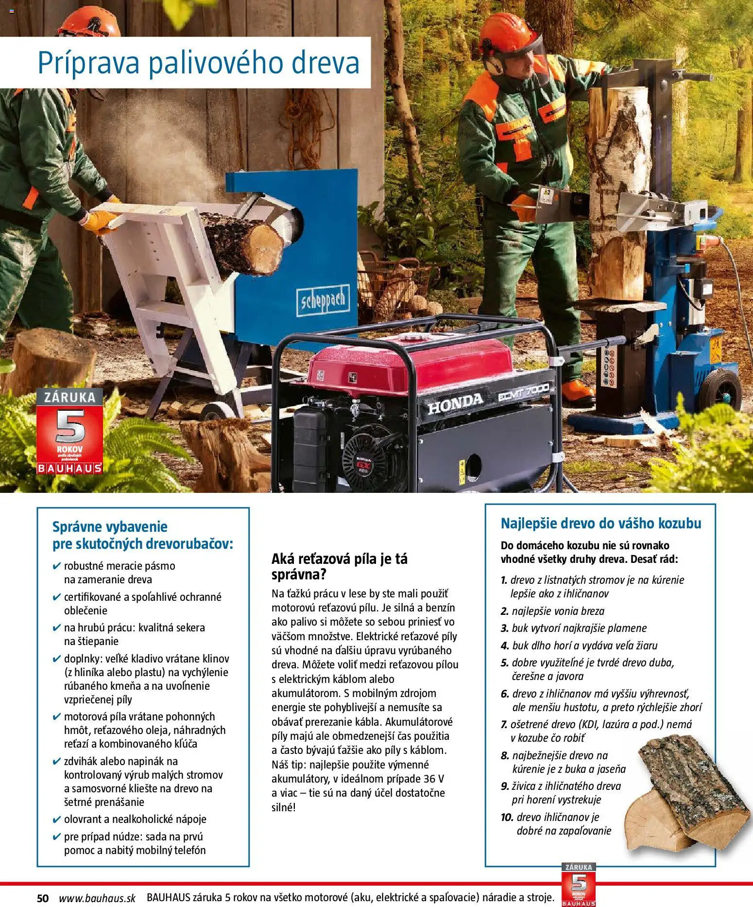 Nové Bauhaus akcie – leták je platný od 26.01.2026 | Strana: 50 | Produkty: Motorová píla, Reťazová píla, Píla, Náradie