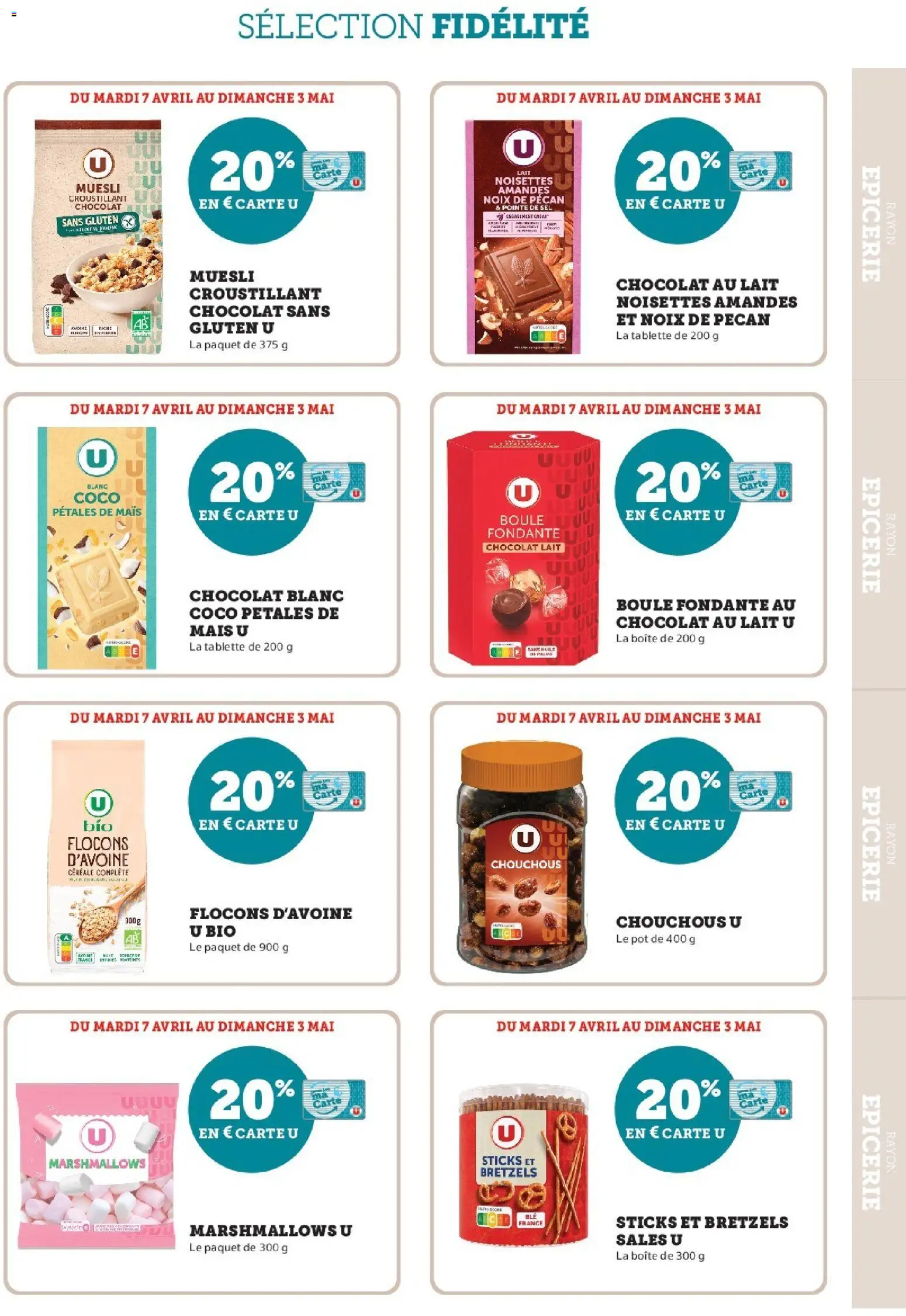 {H1} | Page: 15 | Produits: Flocons, Flocons d’avoine, Sel, Bretzels