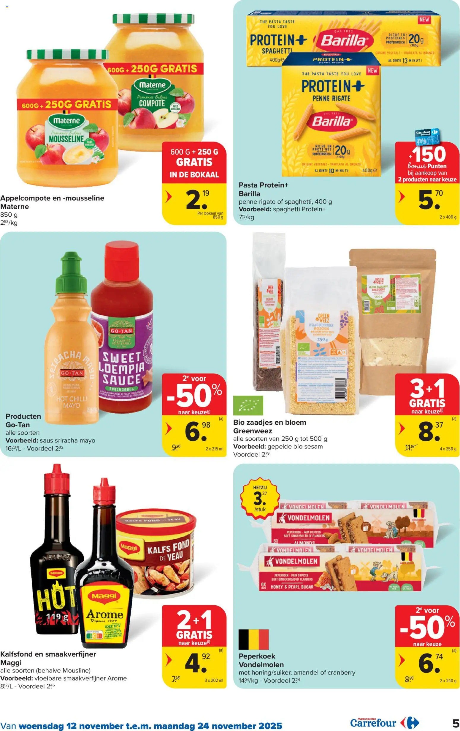 {H1} | Pagina: 5 | Producten: Pasta, Saus, Graham liszt