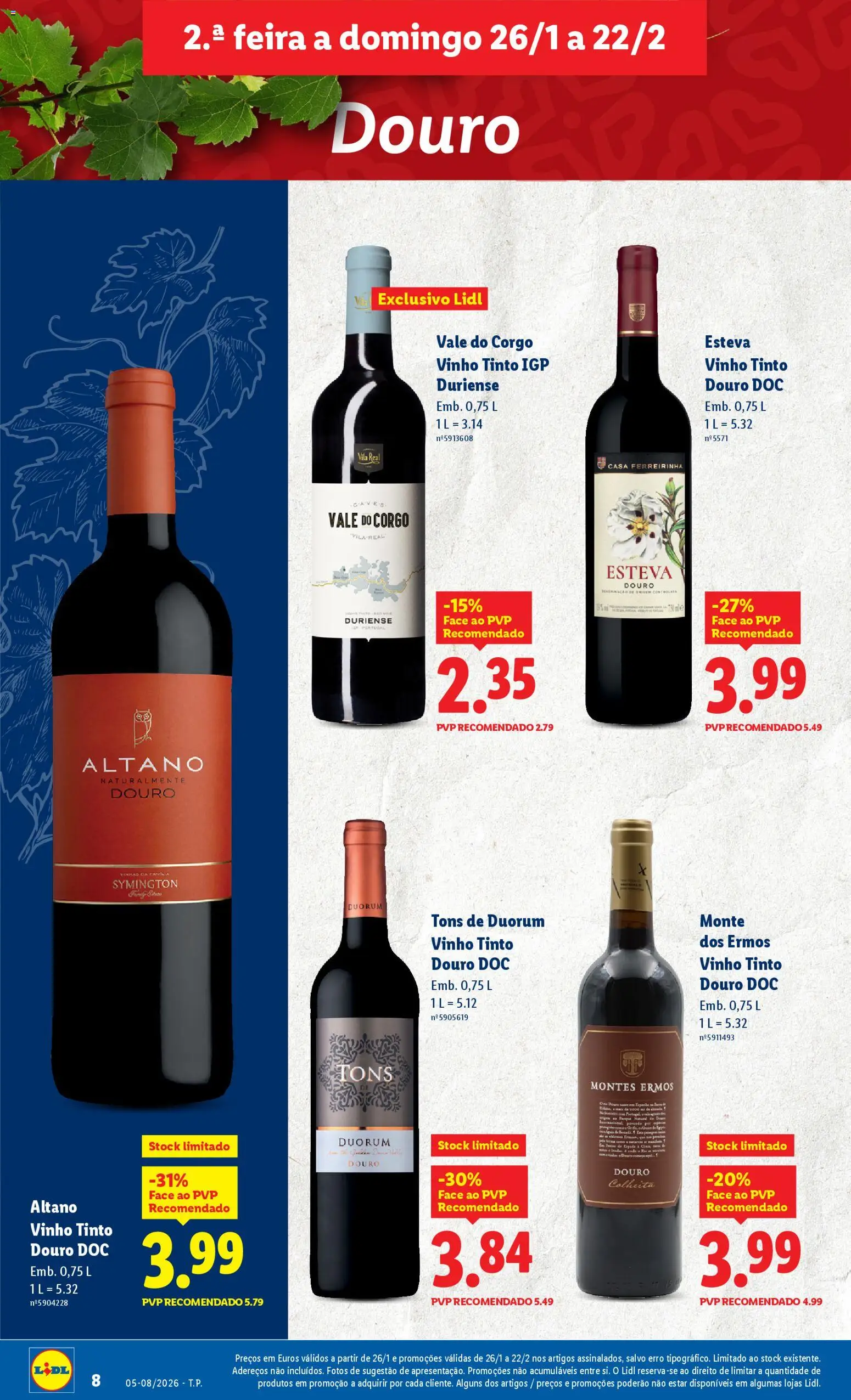 Lidl folheto │ válido de 26.01.2026 | Página: 8 | Produtos: Vinho, Vinho tinto