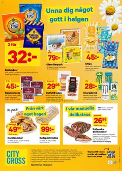 City Gross reklamblad aktuell från 14.07.2025 | Sida: 11 | Produkter: Chips, Tutti frutti, Salami, Energidryck