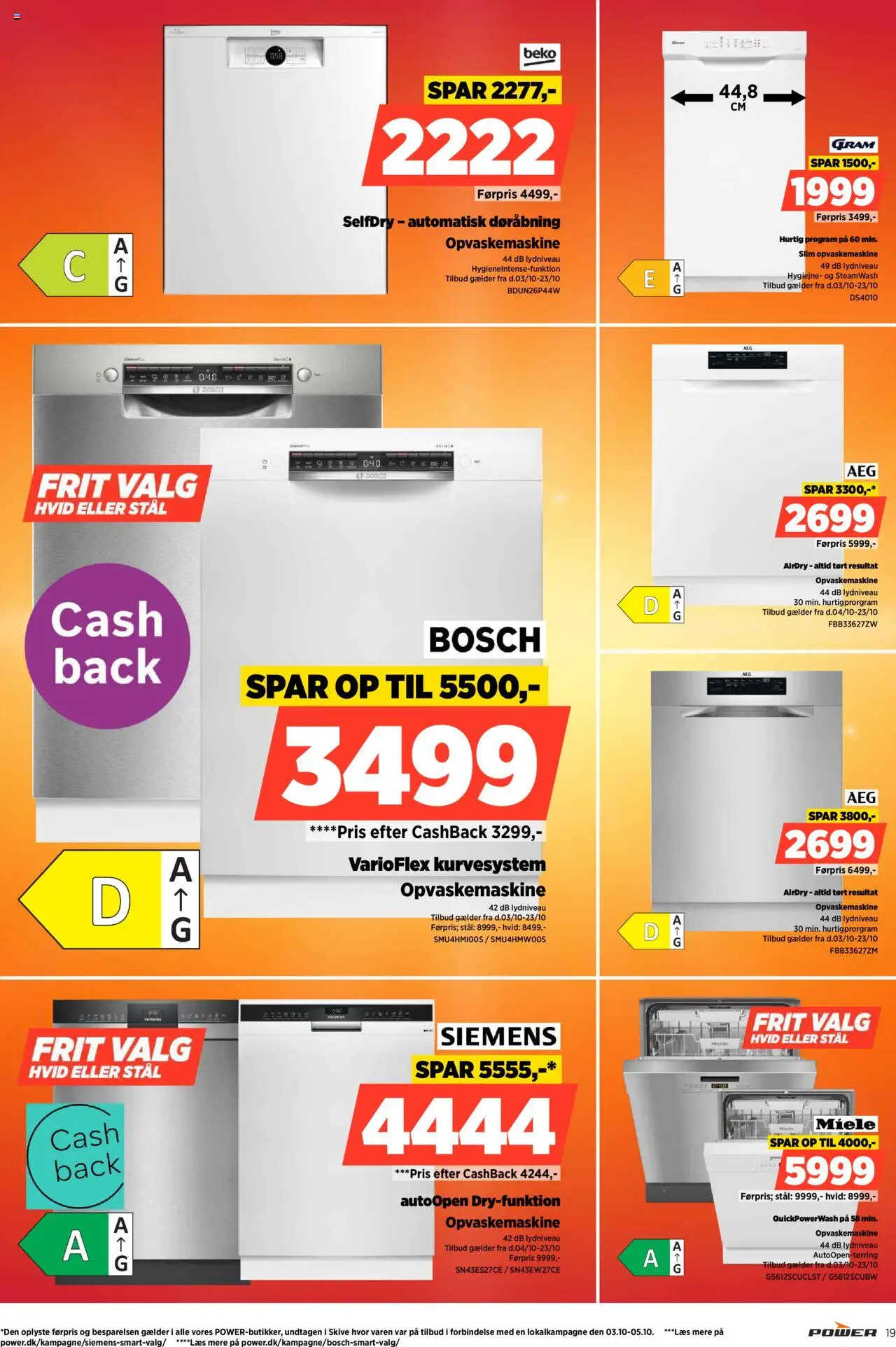 Power tilbudsavis – gyldig fra 17.10.2025 | Side: 19 | Produkter: Opvaskemaskine