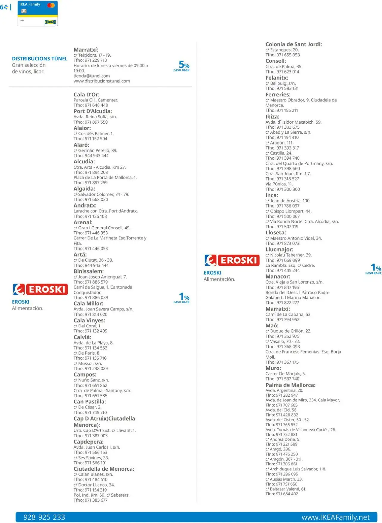 Catálogo IKEA Family │ válido desde el 01.10.2025 | Página: 64 | Productos: Colonia, General