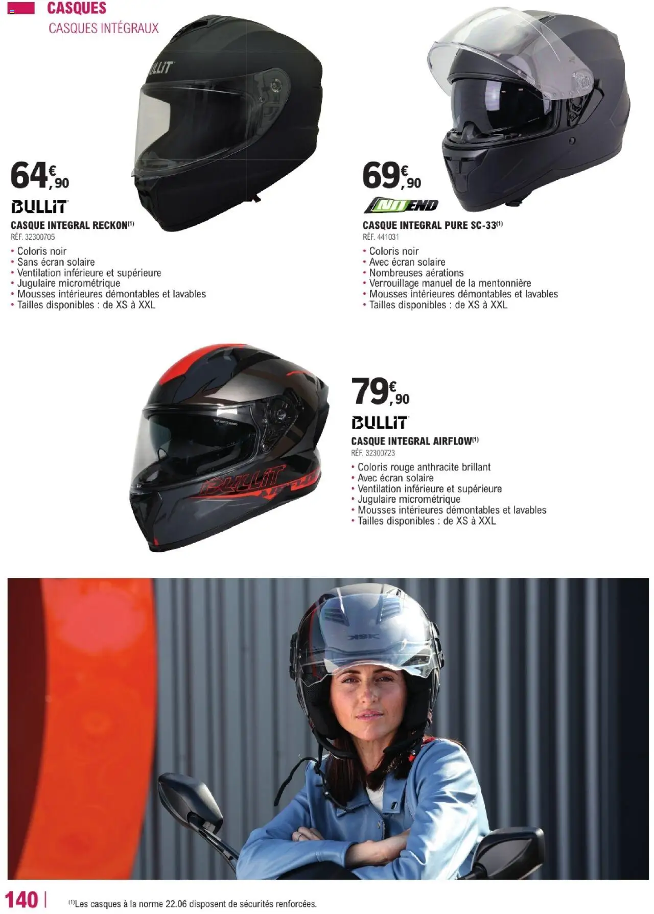 {H1} | Page: 140 | Produits: Casque integral, Casque