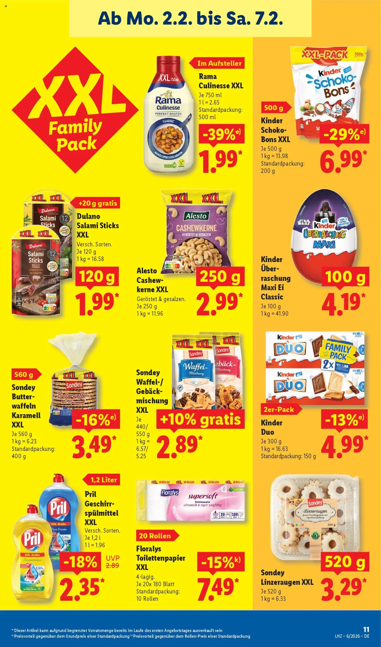Lidl - Prospekt – gültig ab 02.02.2026 | Seite: 15 | Produkte: Butter, Waffeln, Pril, Toilettenpapier