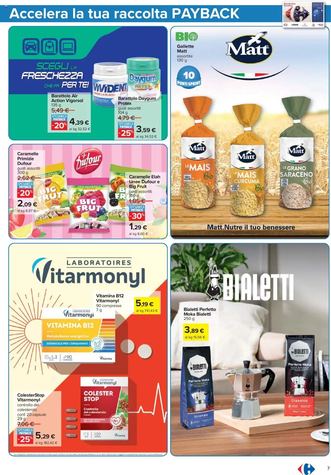 Volantino Carrefour del 07.08.2025 | Pagina: 7 | Prodotti: Caffè, Caramelle, Gallette, Mais