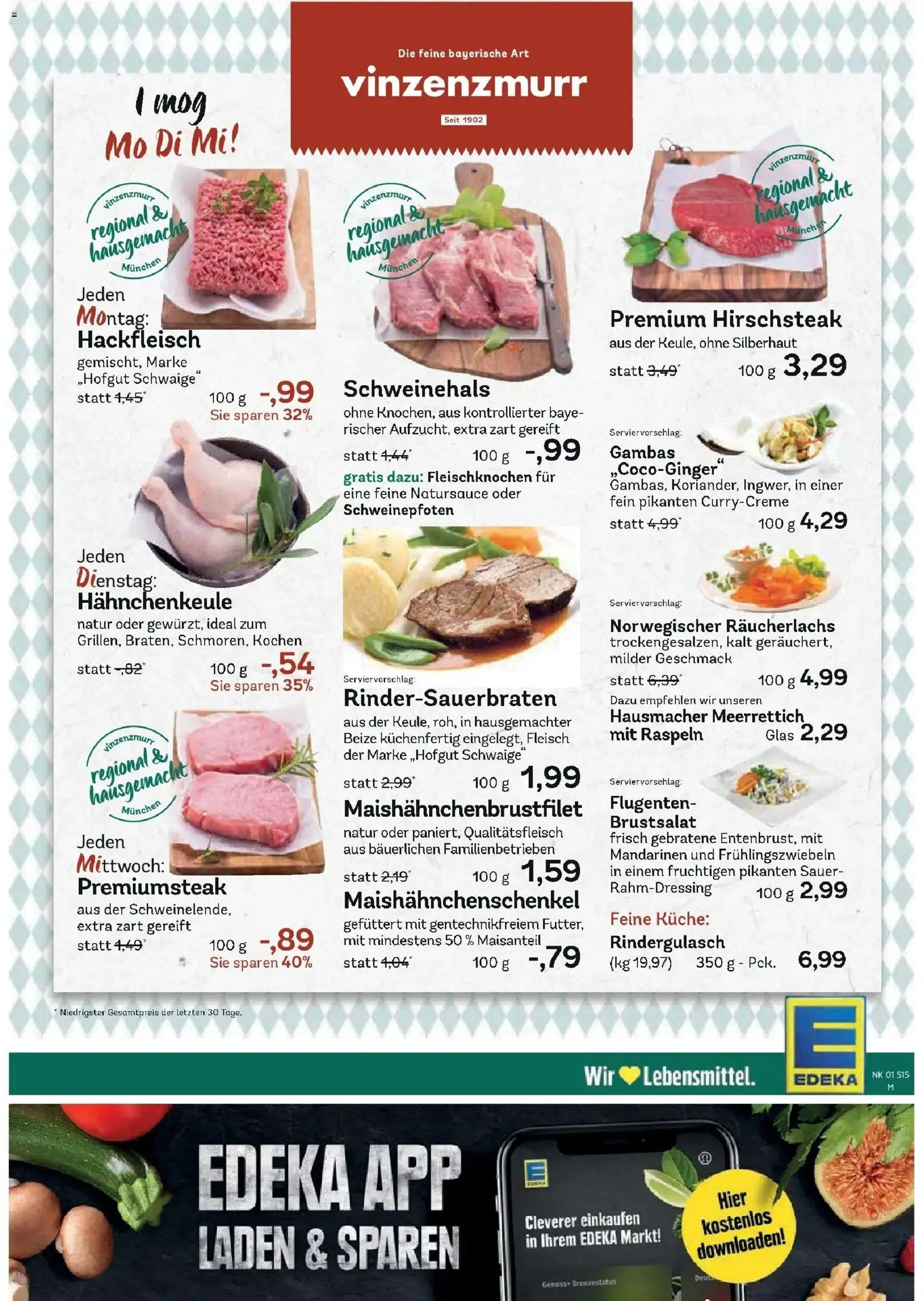 Edeka prospekt München	 – gültig ab 28.12.2025 | Seite: 17 | Produkte: Küche, Mandarinen, Steak, Hackfleisch