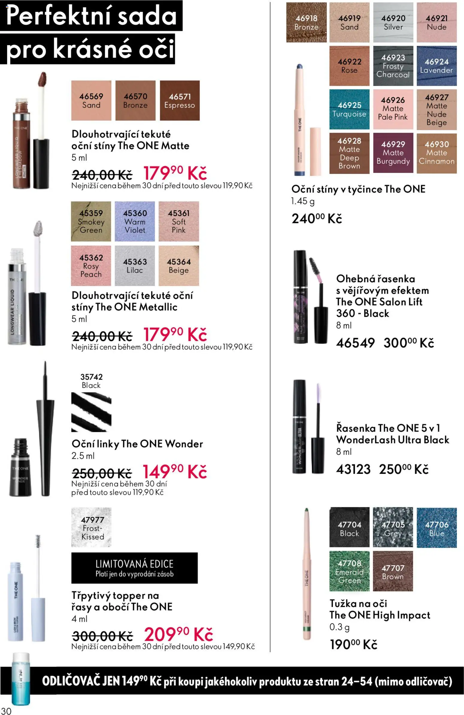 Oriflame katalog č.01/2026 od 30.12.2025 | Strana: 30 | Produkty: Tužka, Řasenka, Oční stíny, Tužka na oči