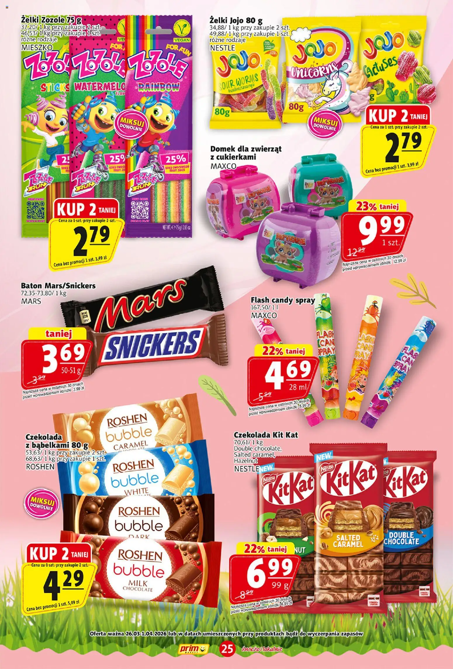 Prim Market gazetka od 26.03.2026 | Strona: 25 | Produkty: Baton, Żelki, Czekolada
